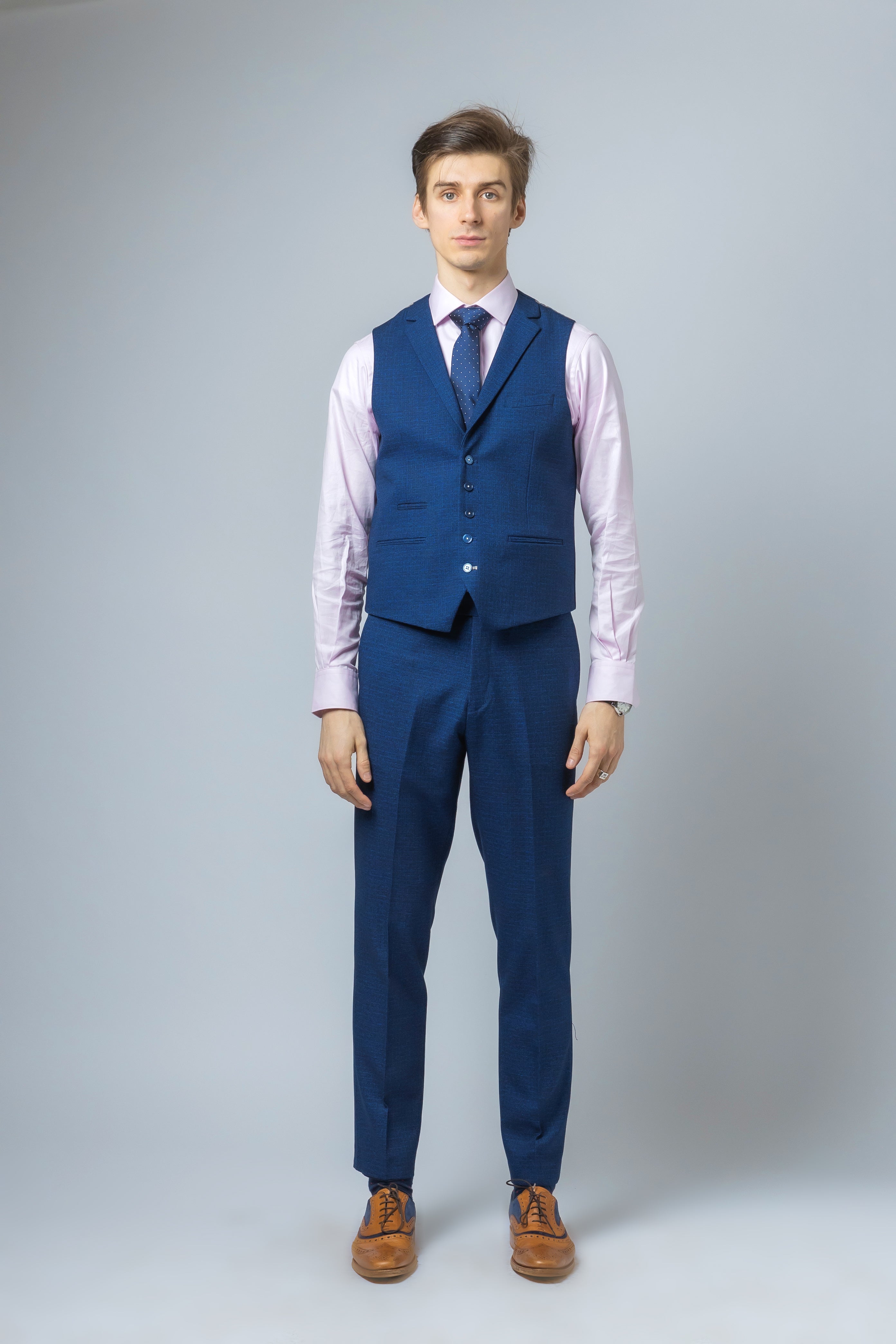MATEO Indigo Blue Men's Slim Fit Suit