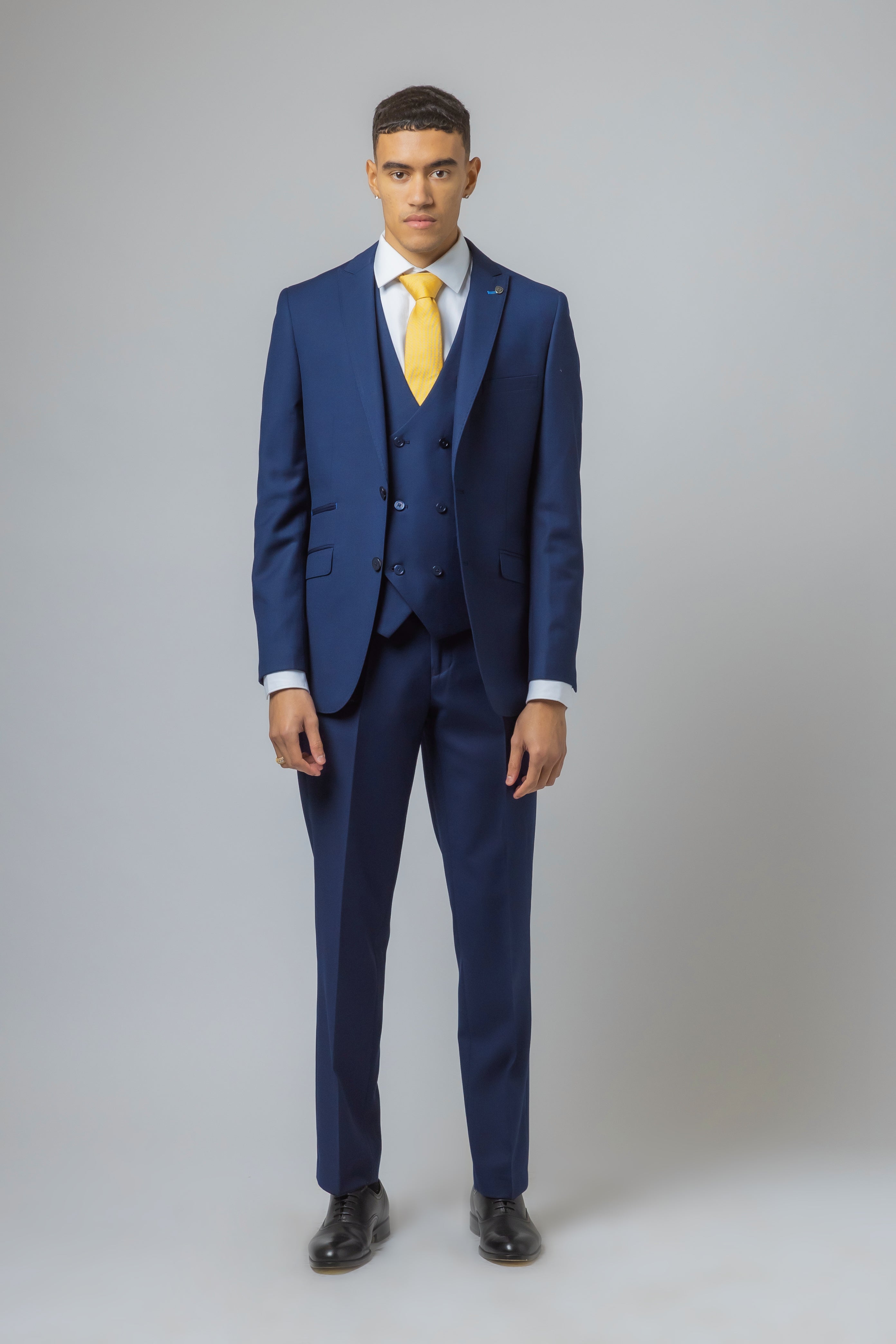 ISAAC Navy Blue Men's Slim Fit Suit