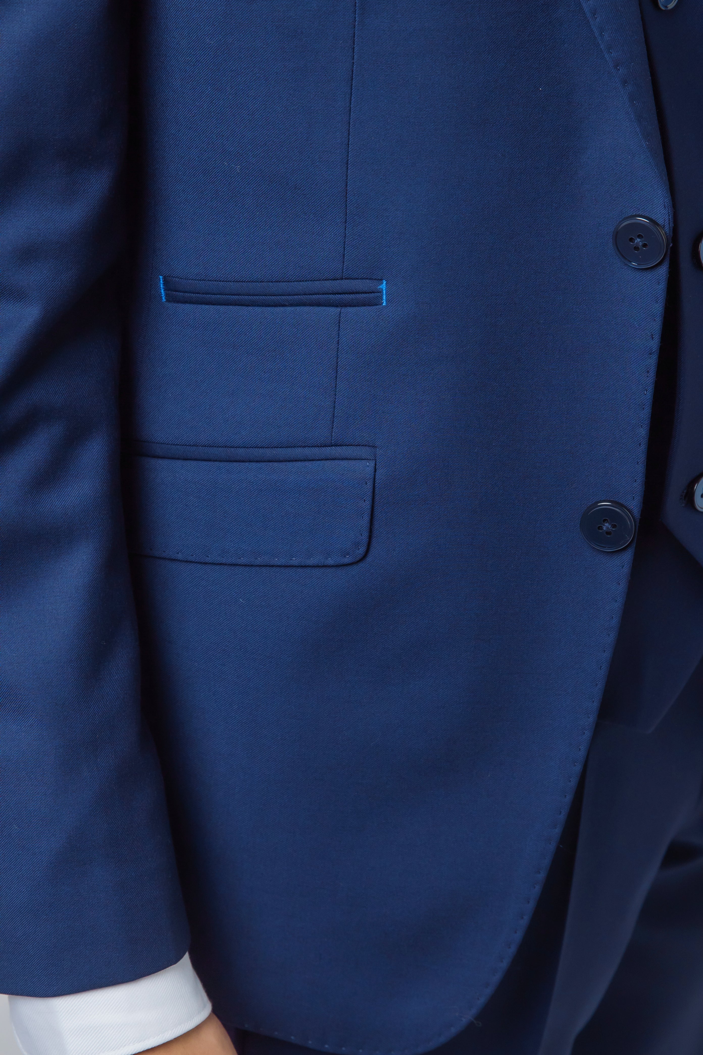 ISAAC Navy Blue Men's Slim Fit Suit