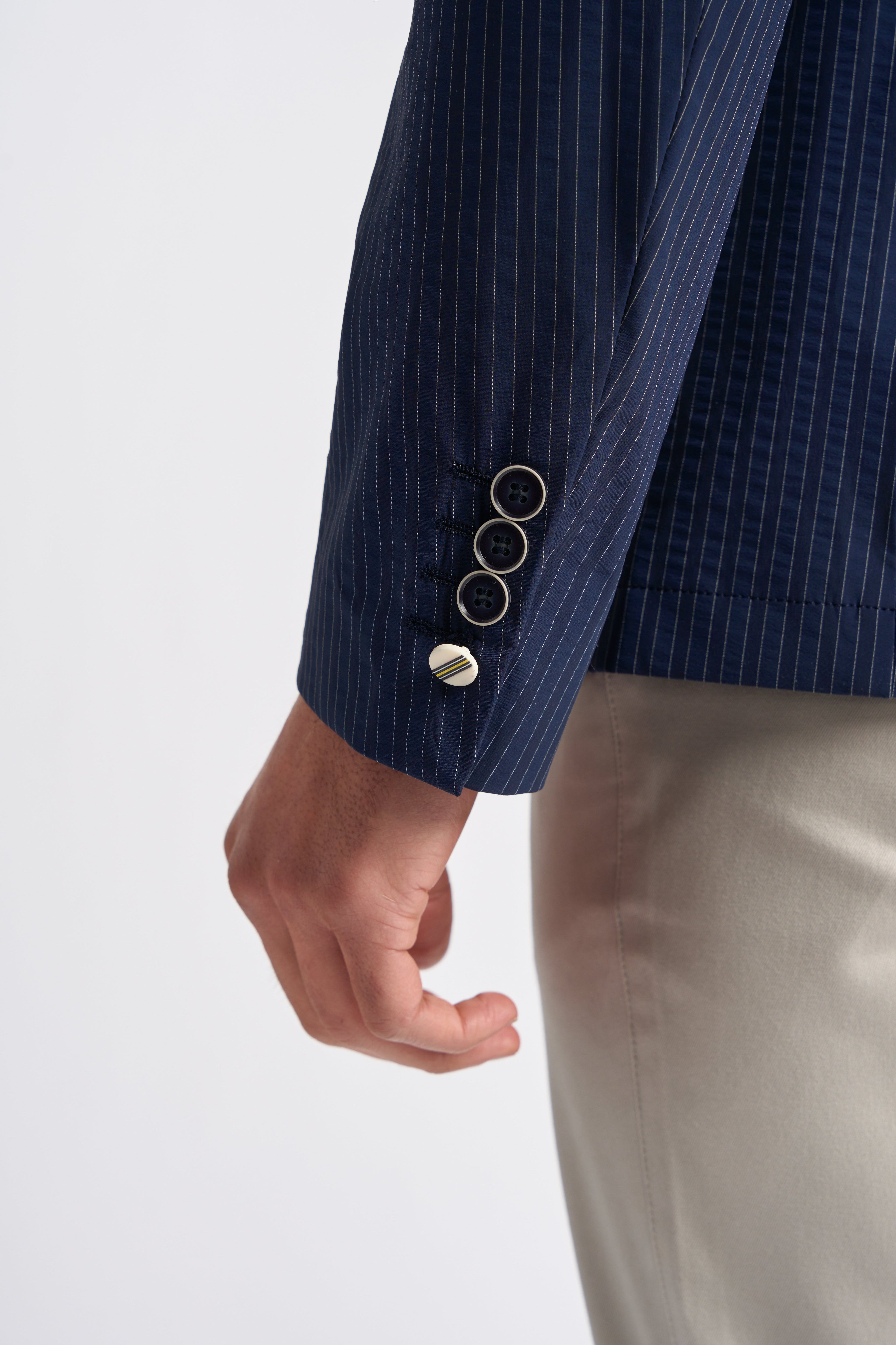 Men’s Navy Pinstripe Formal Blazer ODENSE