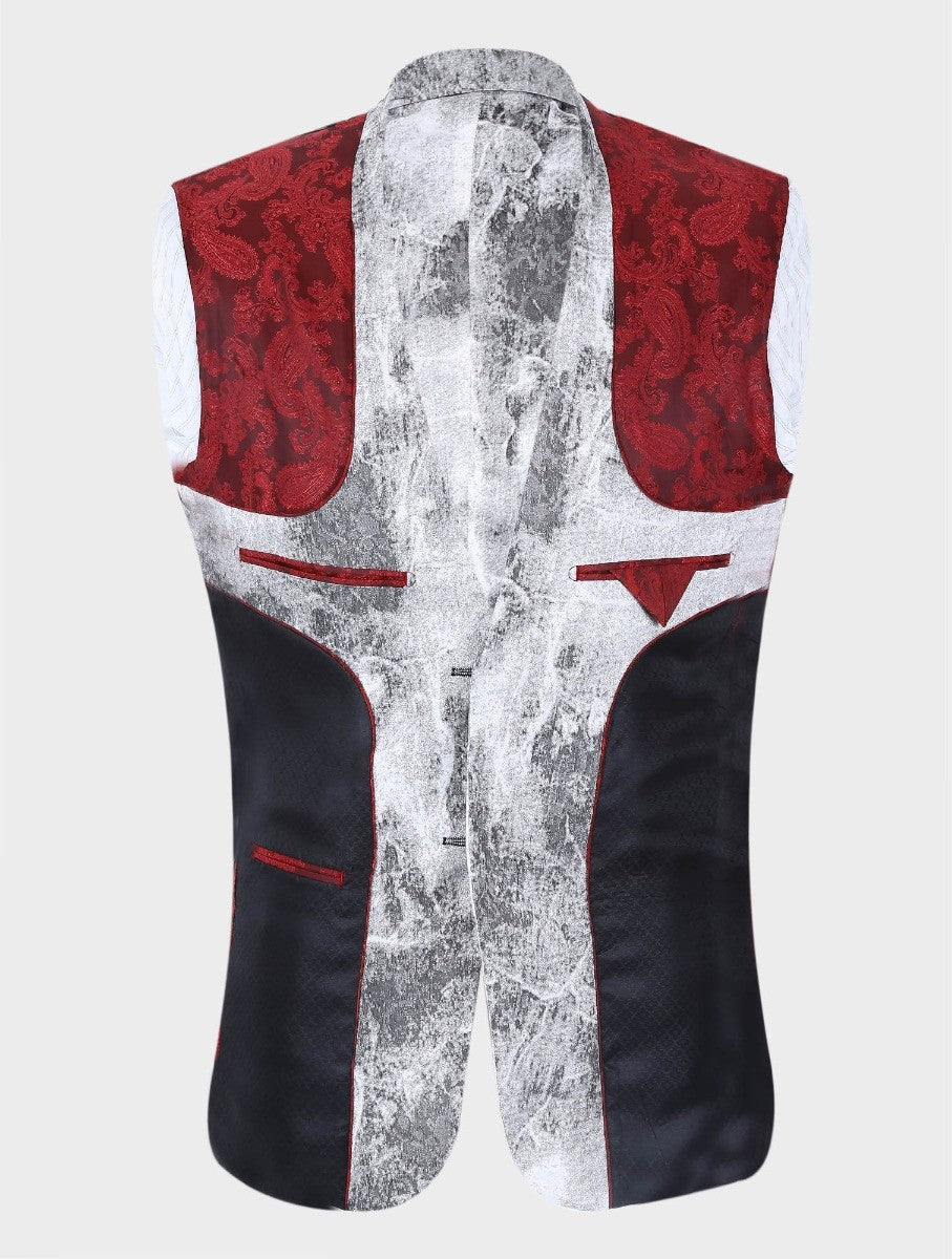 Men’s Grey Abstract Print Slim Fit Blazer BERLUCONI