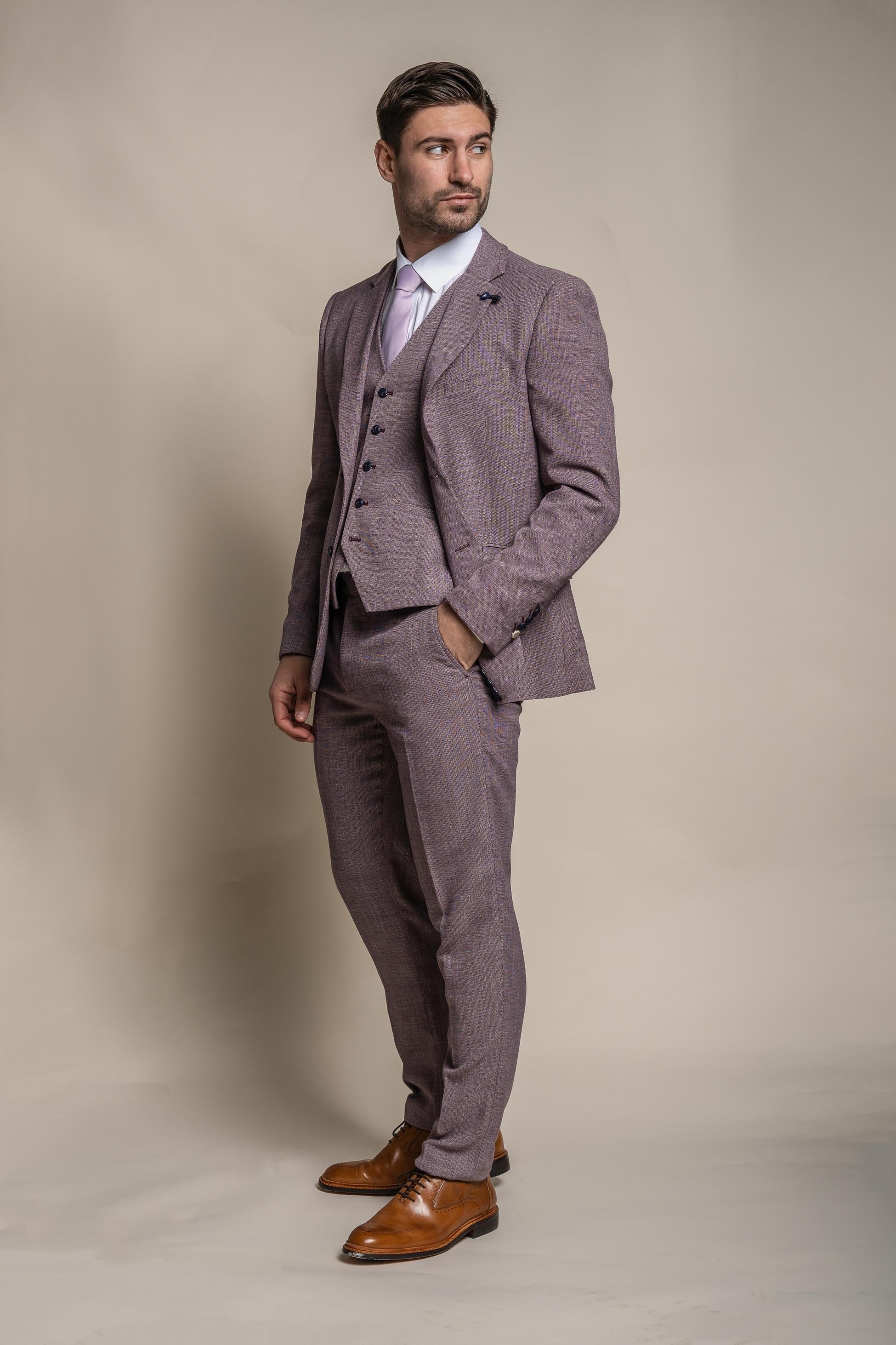 Men’s Slim Fit Lilac Formal Suit – MIAMI Edition