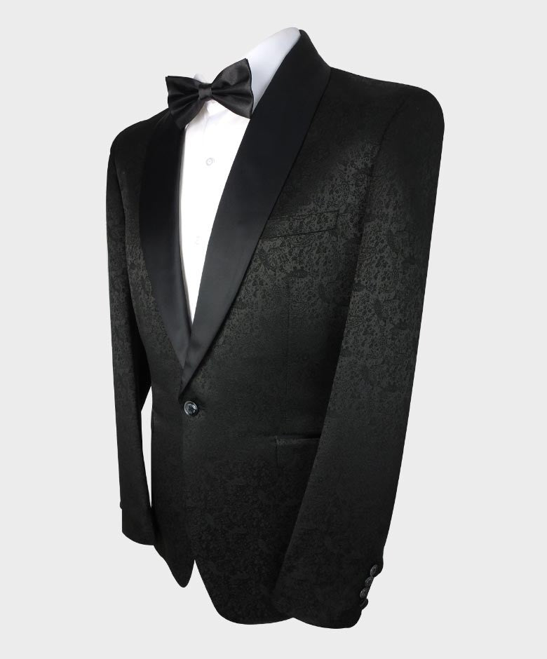Bella Black Men's Slim Fit Tuxedo Shawl Lapel Suit