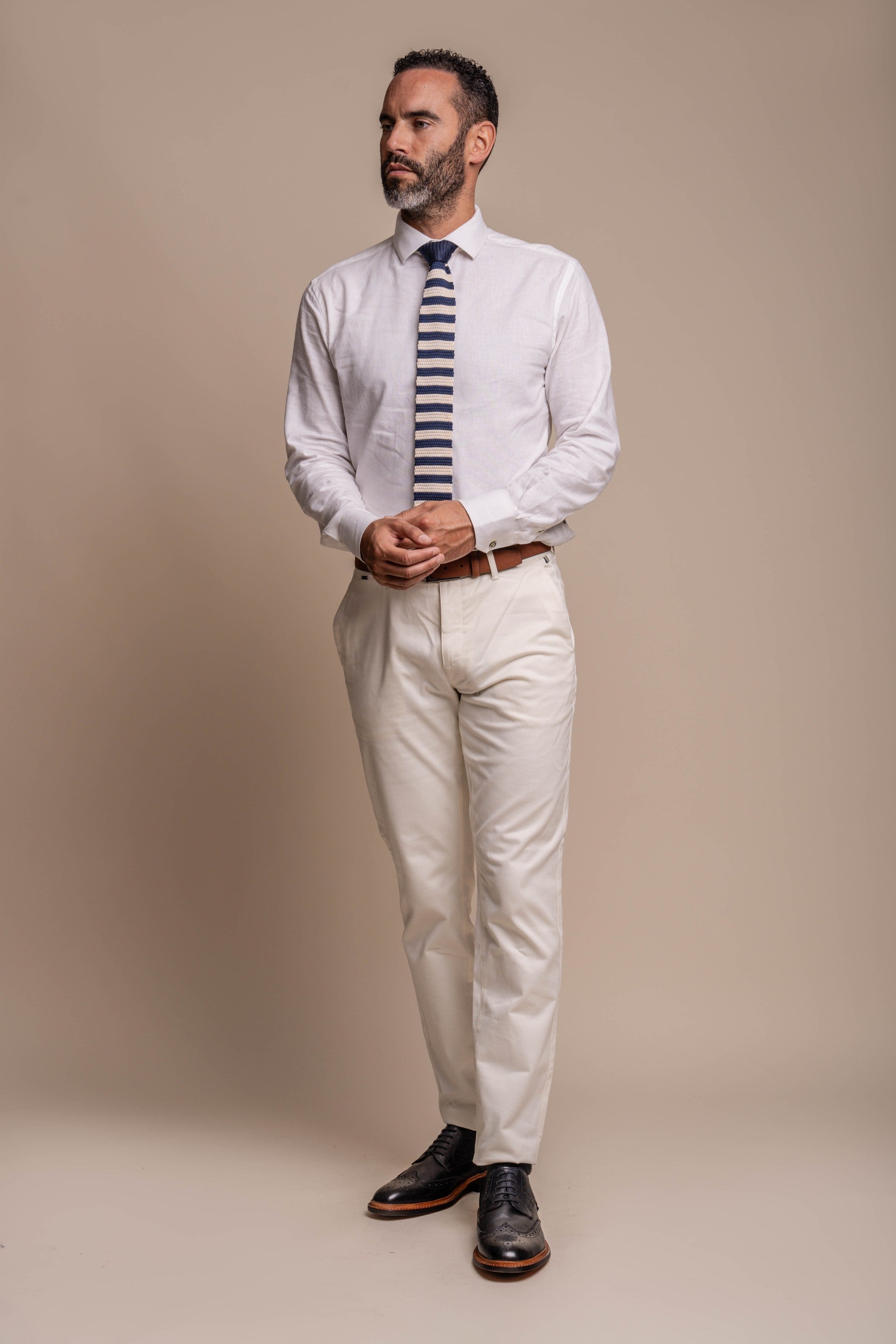 Seeba Navy with Dakota Beige Chino Men's Combined Suit Set