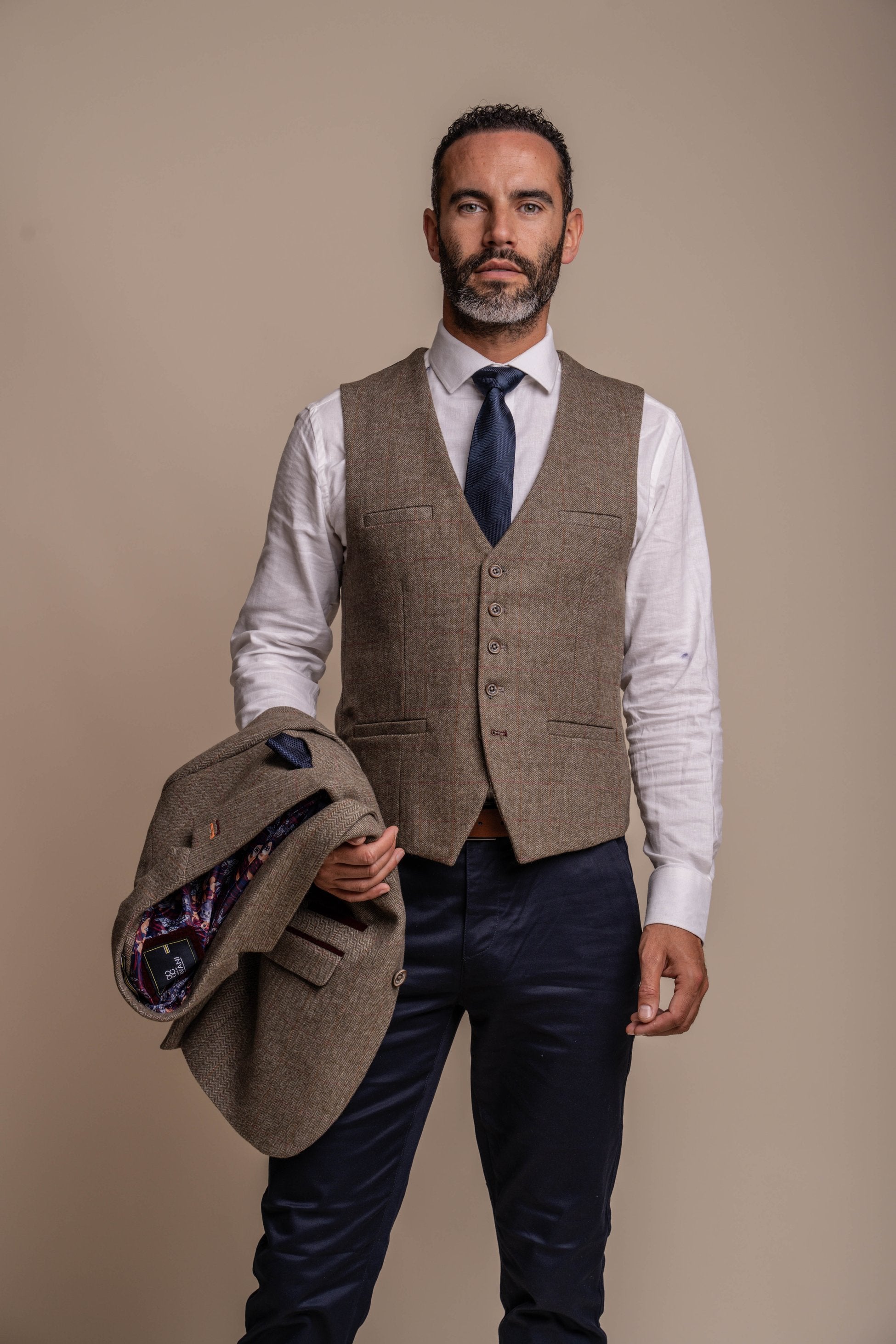 Men's Gaston Blazer with Navy Blue Chino Trousers Combination