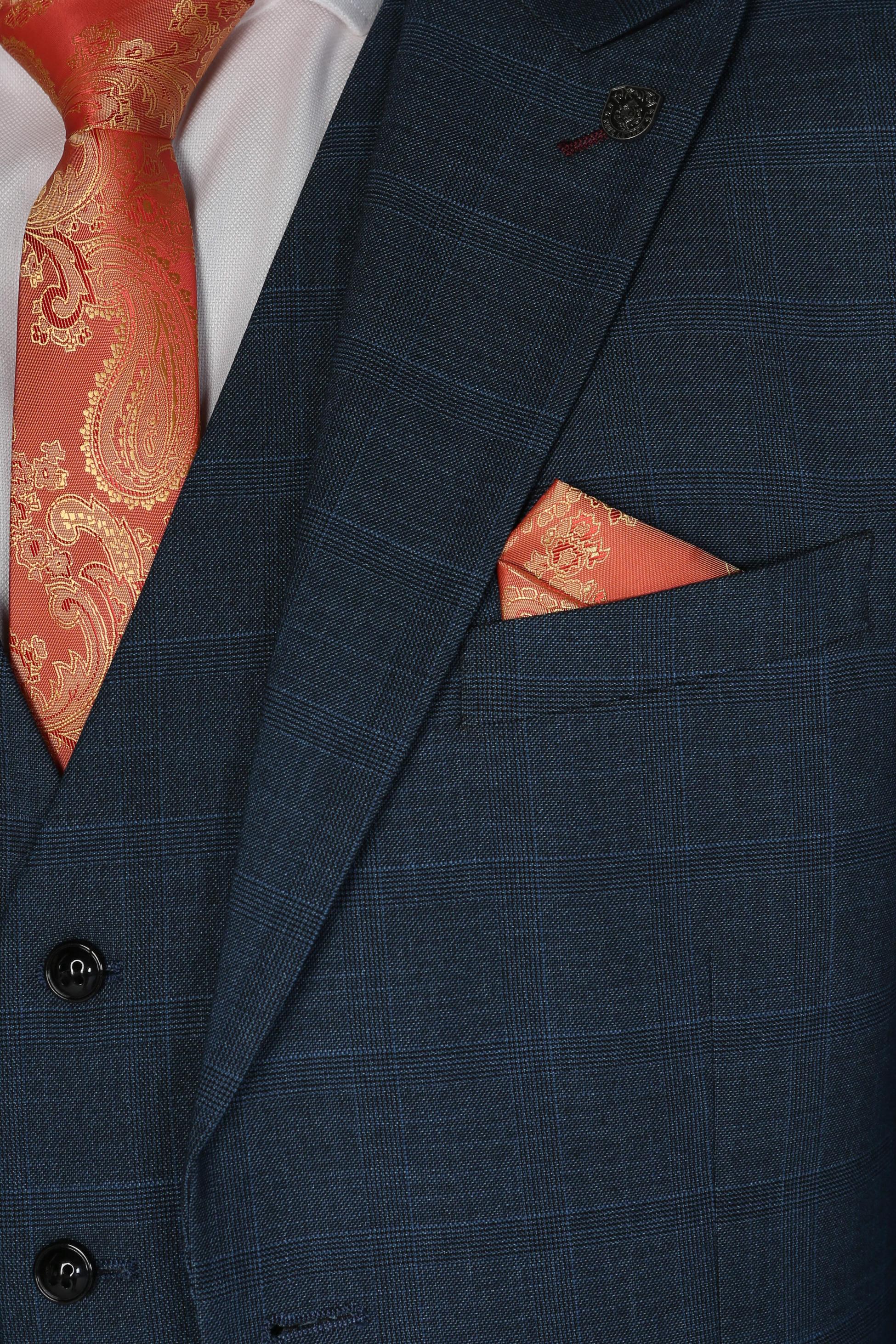 Men's Viceroy Cobalt Blue Check Tailored Fit Executive Suit