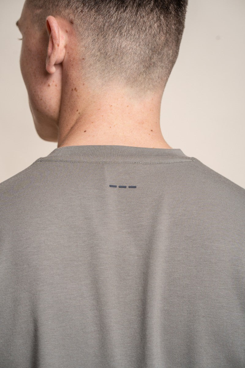 Mens Sage Green Crew Neck Cotton T Shirt BOGART