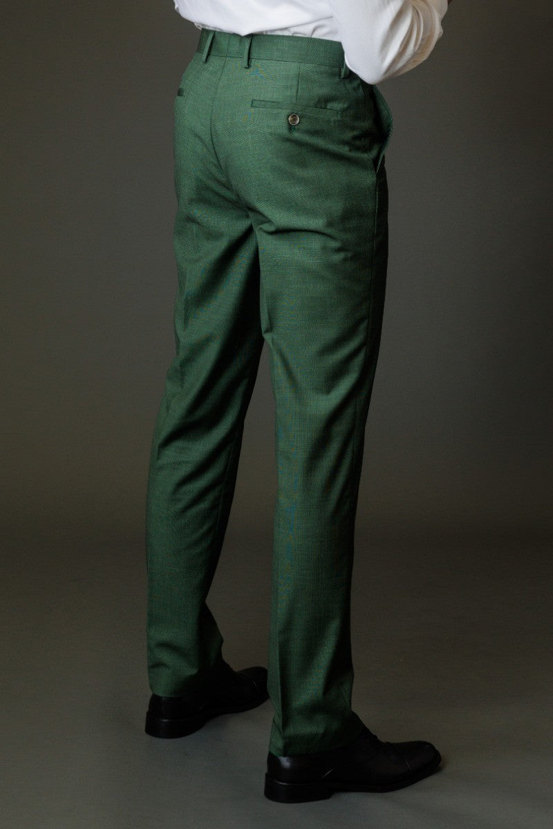 Men's Camden Emerald Green Lightweight Self-Pattern Slim Suit