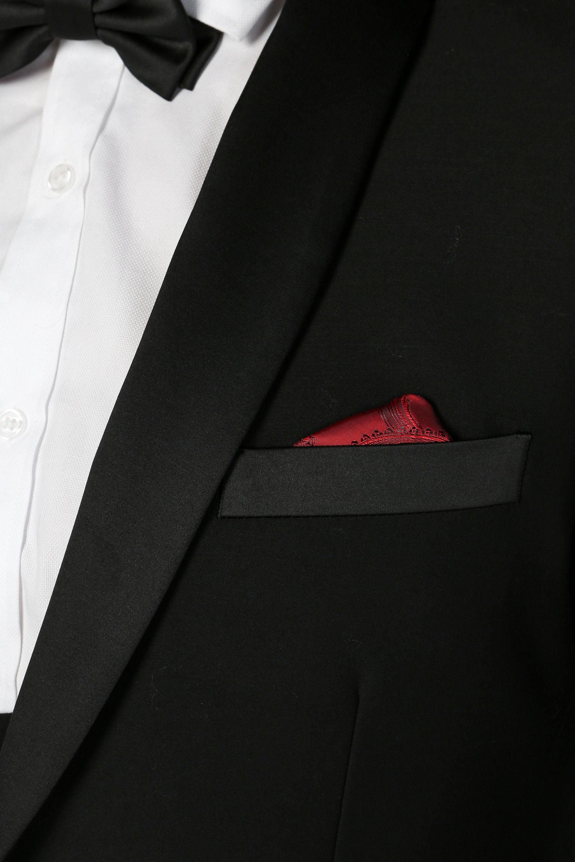 FORD Men’s Black Tailored Fit Tuxedo Dinner Suit - 3-Piece