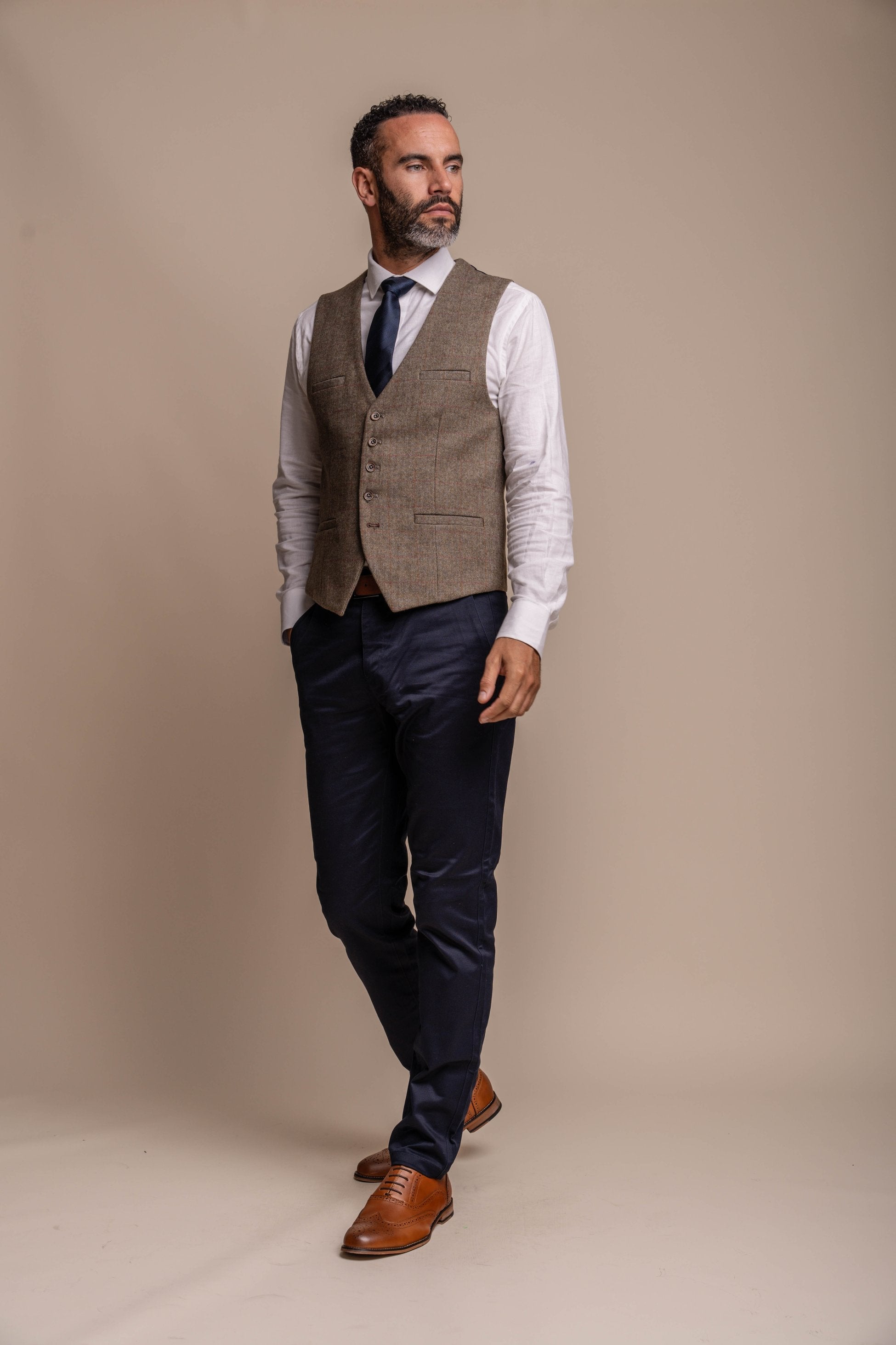 Men's Gaston Blazer with Navy Blue Chino Trousers Combination