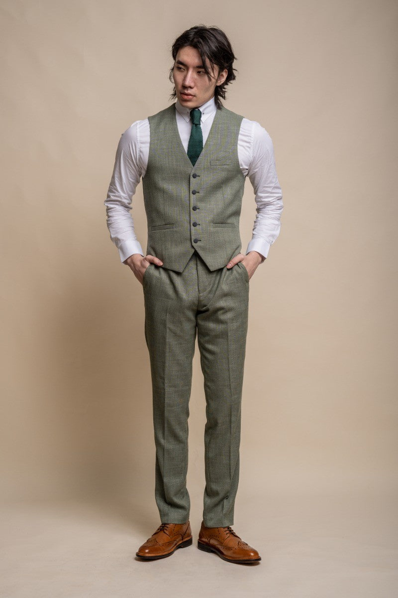 Men’s Slim Fit Sage Green Formal Suit – MIAMI Collection