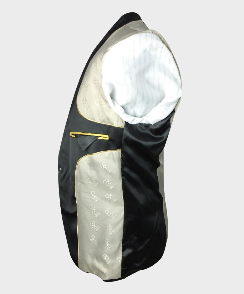 Bella Black Men's Slim Fit Tuxedo Shawl Lapel Suit