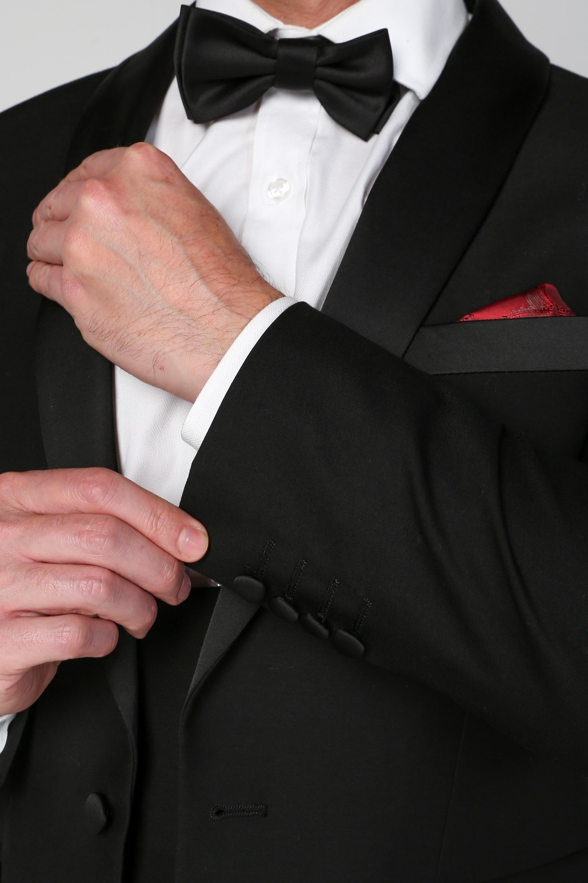 FORD Men’s Black Tailored Fit Tuxedo Dinner Suit - 3-Piece