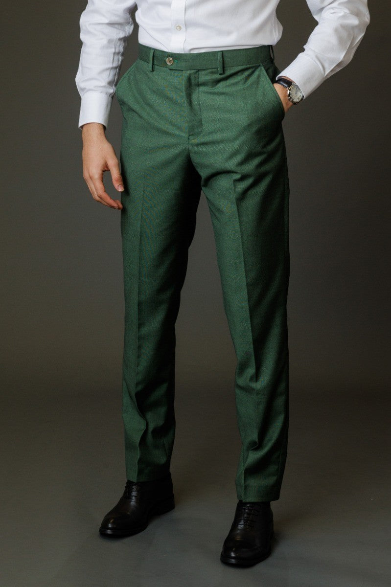 Men's Camden Emerald Green Lightweight Self-Pattern Slim Suit