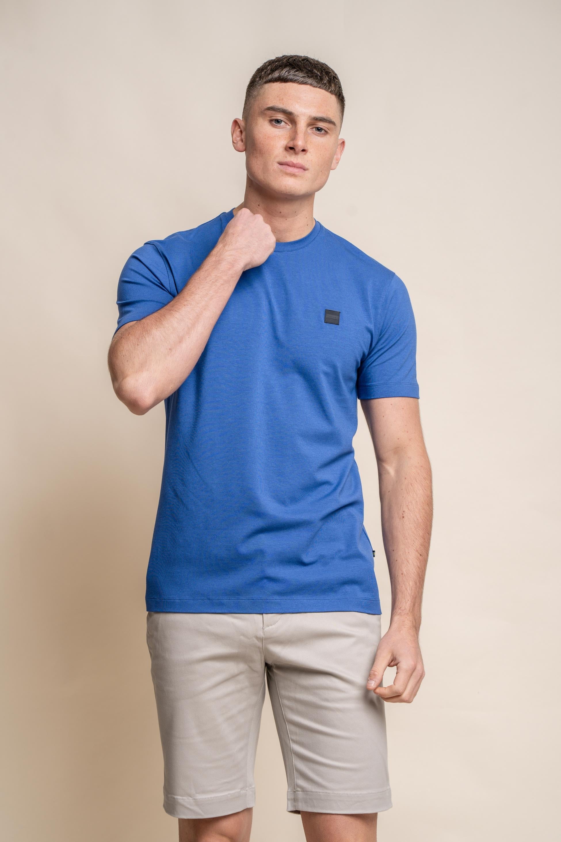 Men’s crewneck cotton T-shirt, short sleeve, classic fit