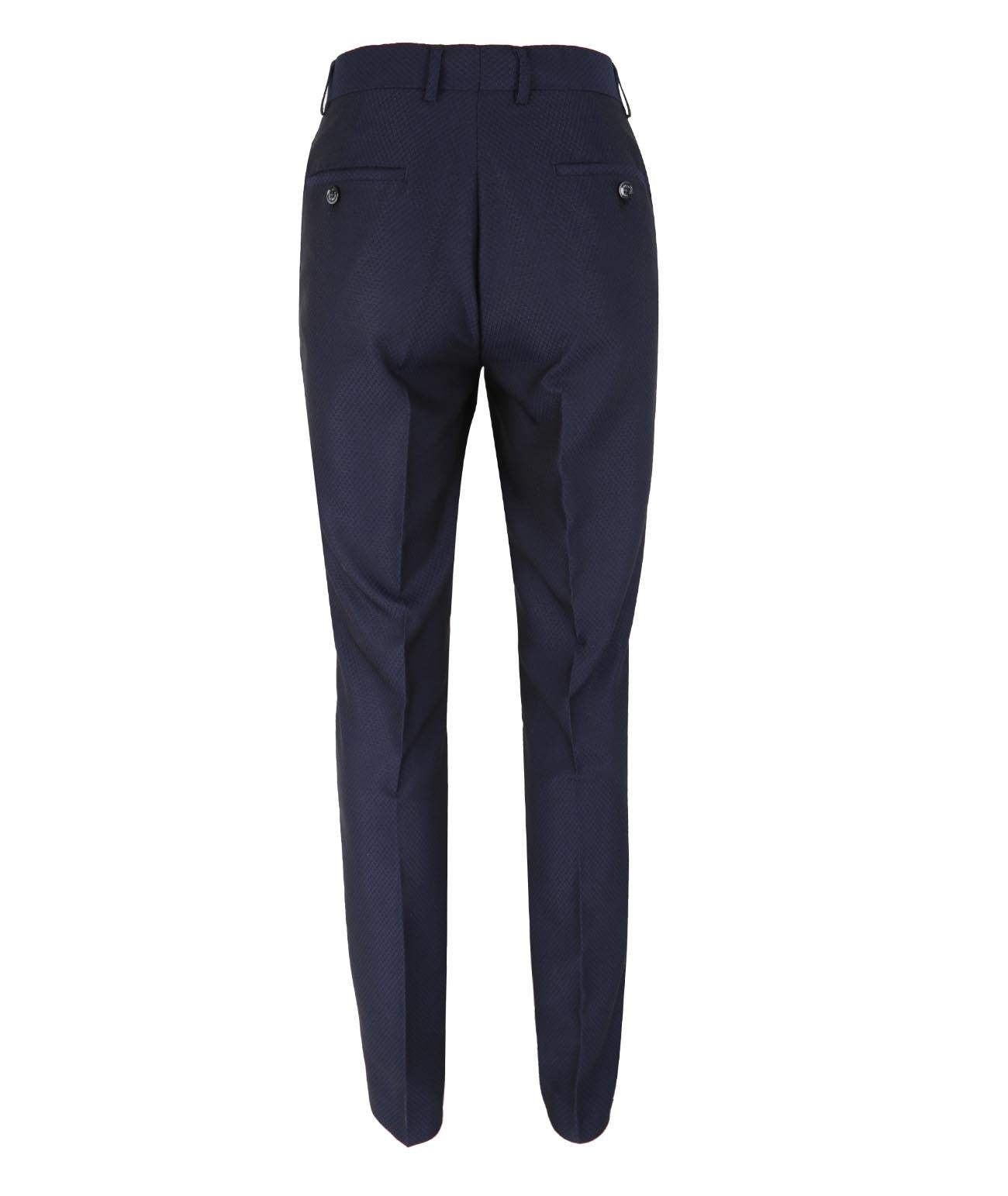 MYERS Navy Blue Men's Slim Fit Suit