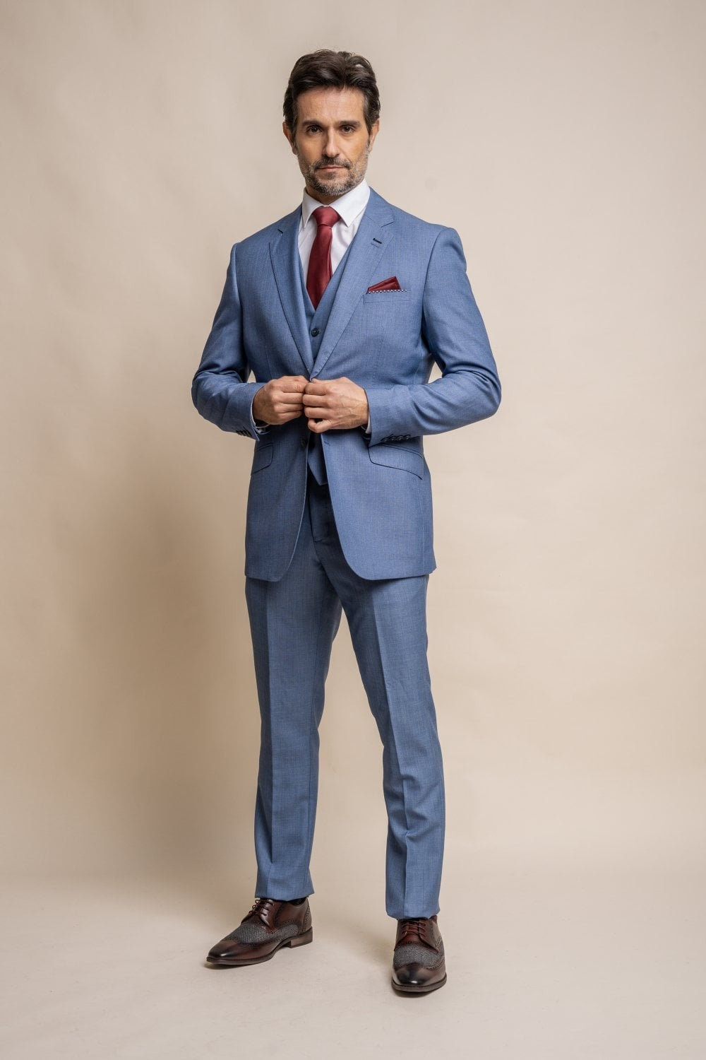 BLUE JAY Jay Blue Men's Slim Fit Suit