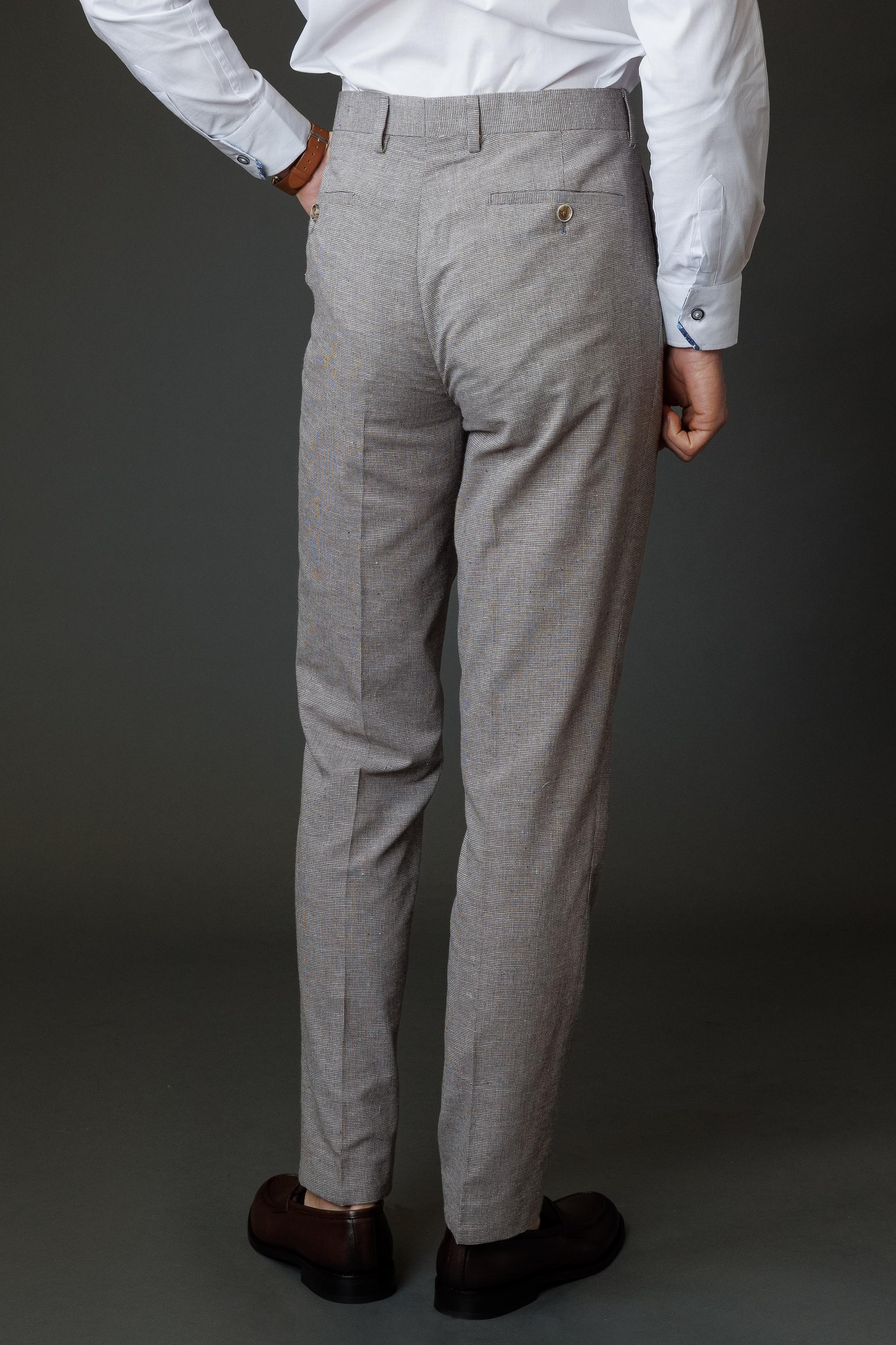 JUDE Light Grey Men's Self Patterned Slim Fit Suit