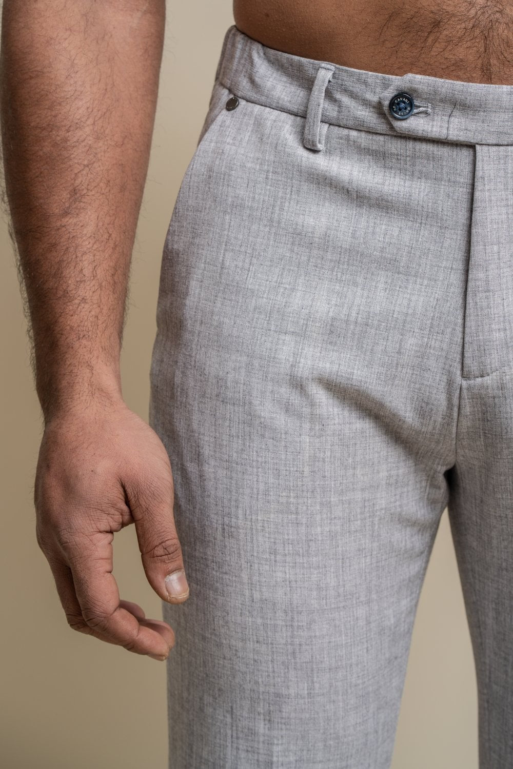 TOKYO Dove Grey Men's Double Breasted Slim Fit Suit