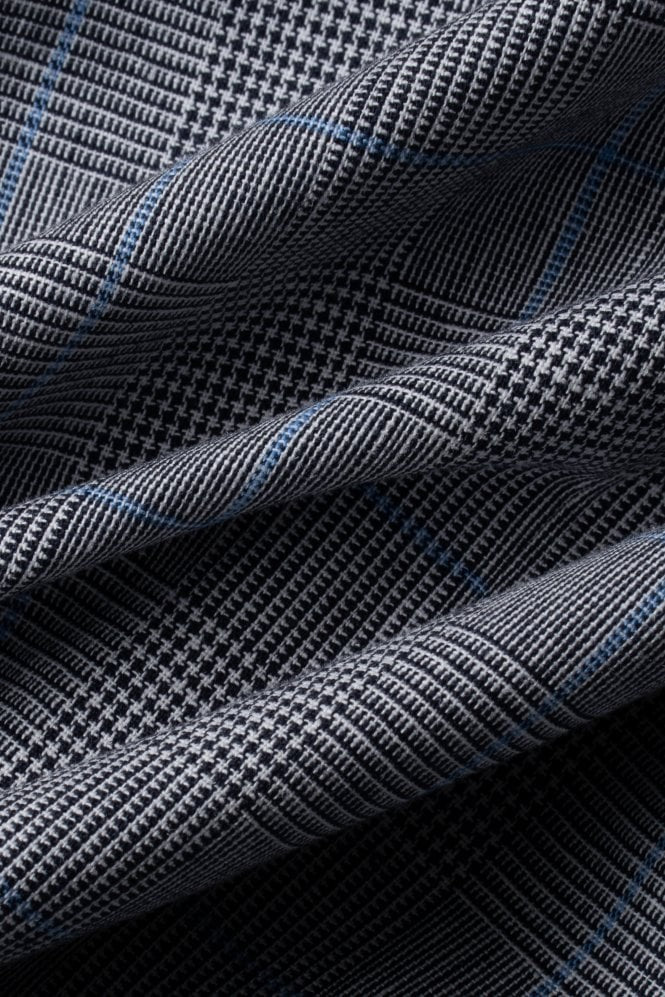 Men's Arriga Platinum Grey Check Slim Fit Formal Suit