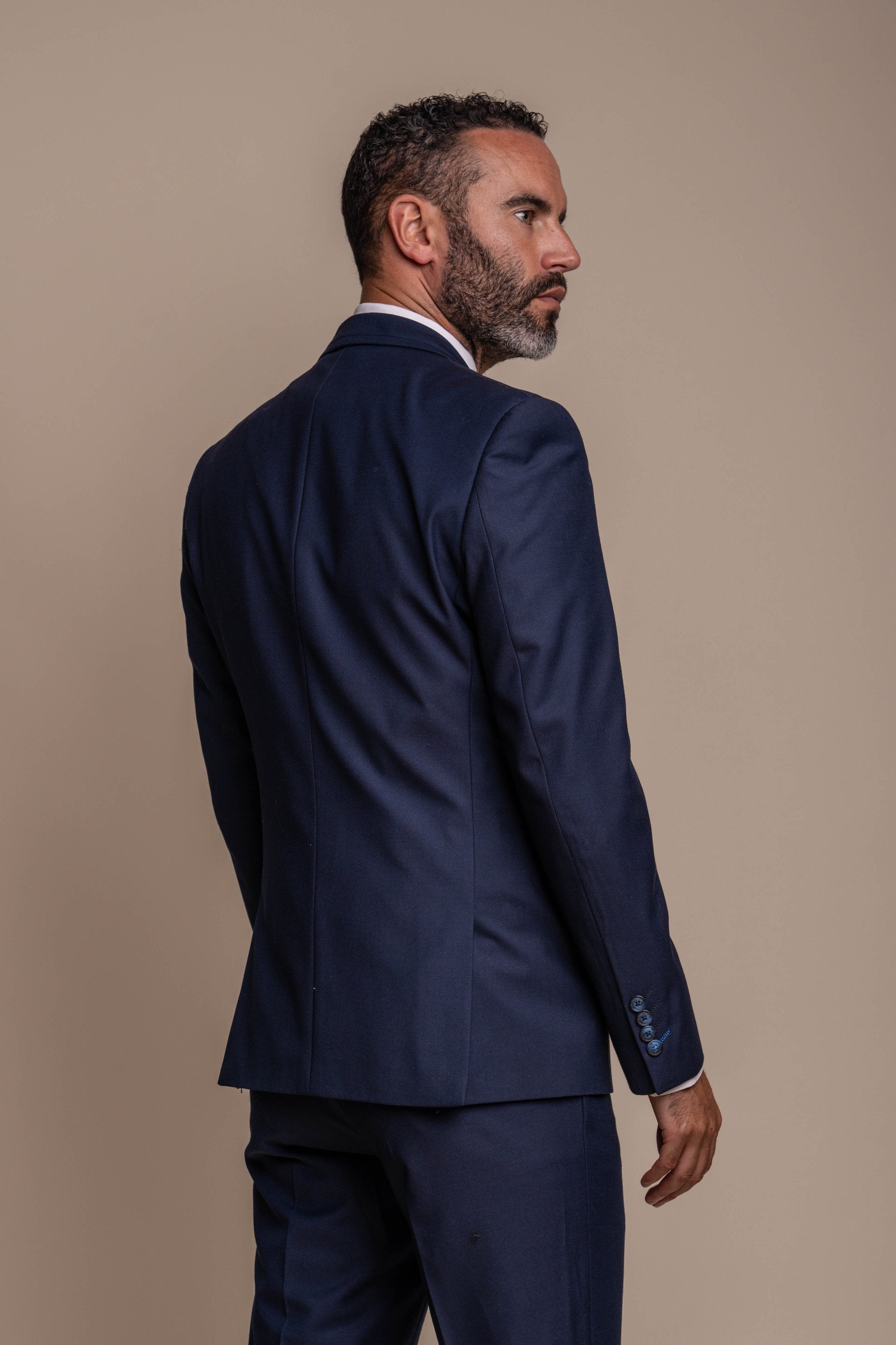 Jefferson Navy Men's Suit with Radika Waistcoat Combined Set