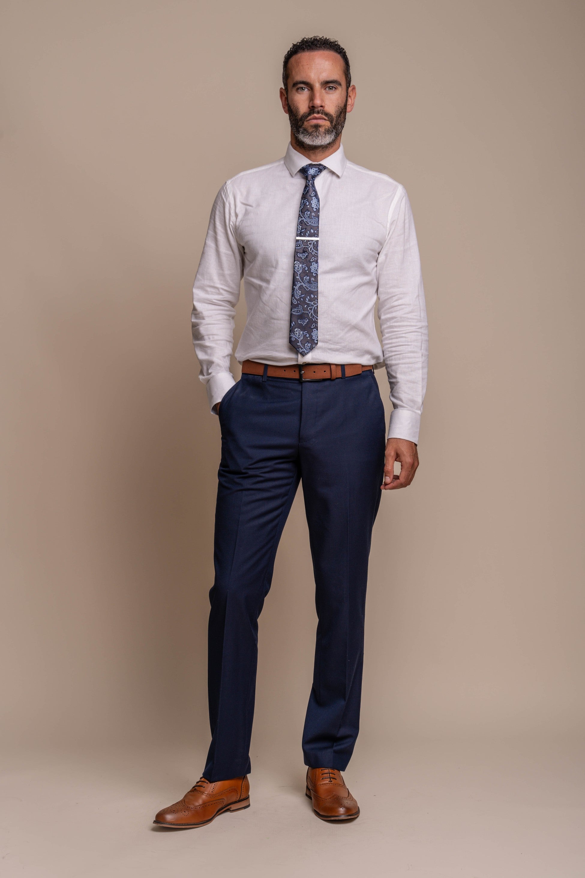 Jefferson Navy Men's Suit with Radika Waistcoat Combined Set