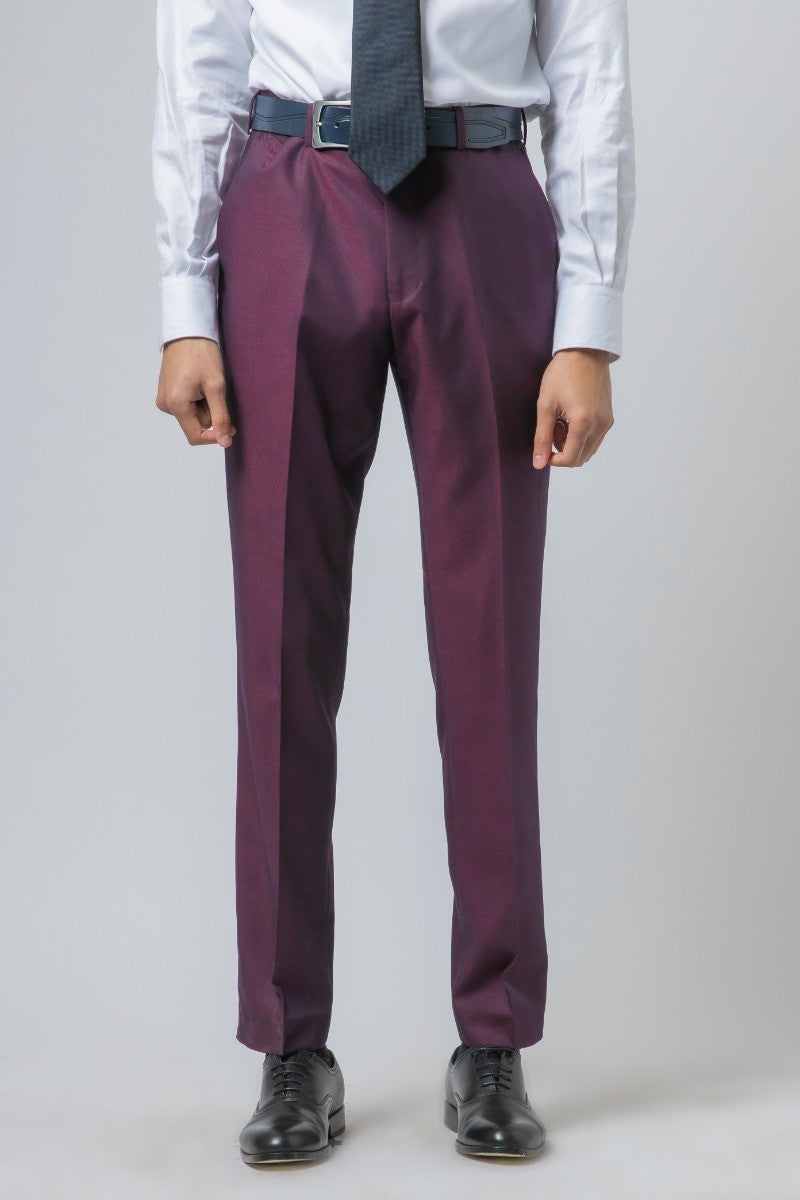 Lincoln Burgundy Men's Slim Fit Suit