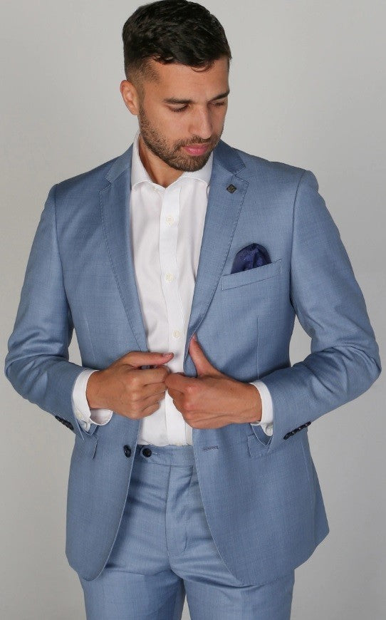 CHARLES Men’s Tailored Fit Blue Suit