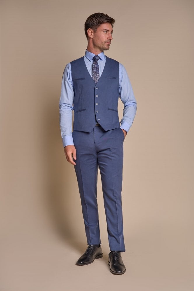 SPECTER Blue Men's Slim Fit Suit