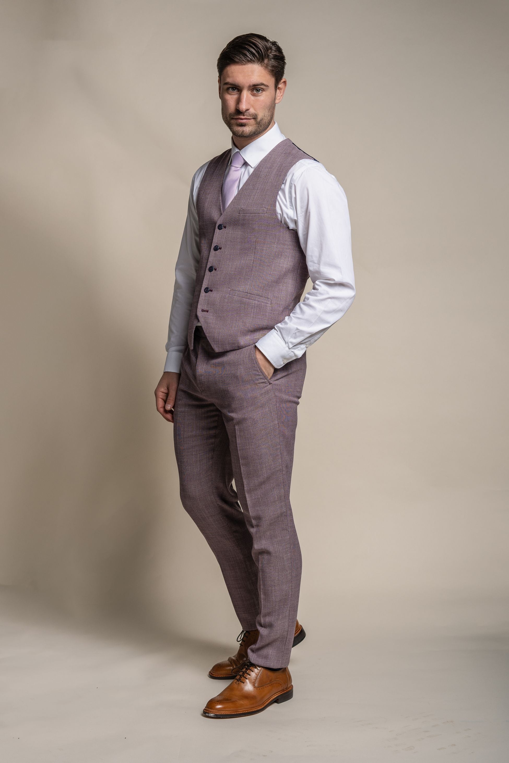 Men’s Slim Fit Lilac Formal Suit – MIAMI Edition