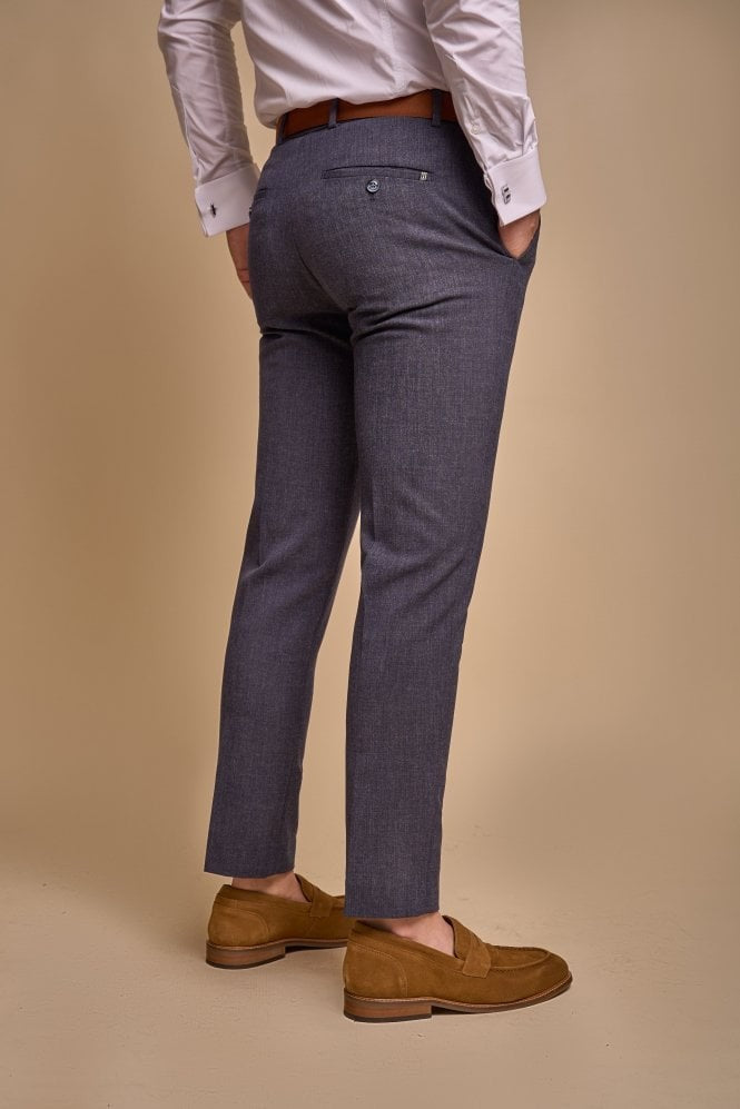 TOKYO Navy Blue Men's Double Breasted Slim Fit Suit