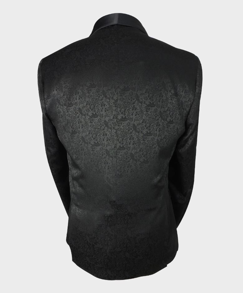 Bella Black Men's Slim Fit Tuxedo Shawl Lapel Suit