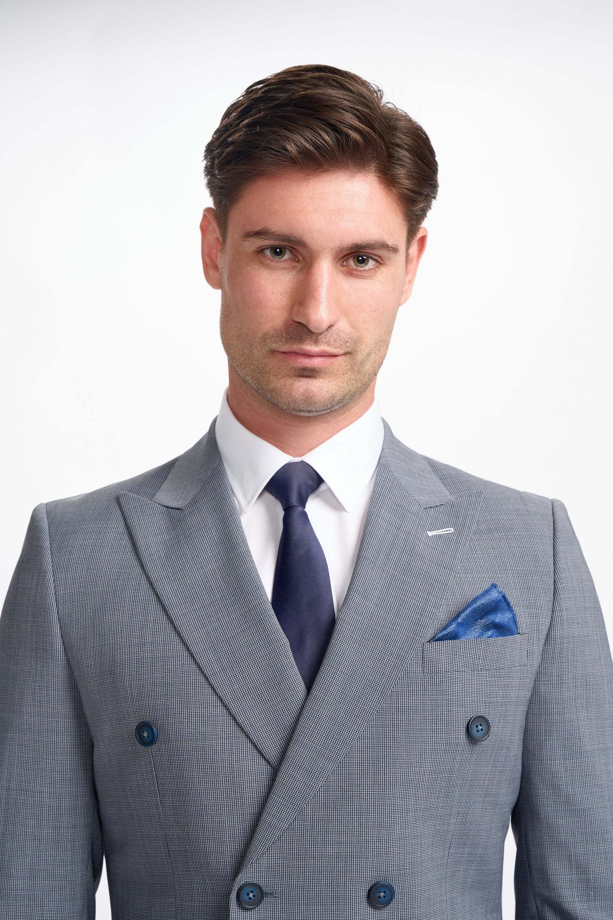 BOND D/B Grey Men's Puppytooth Suit