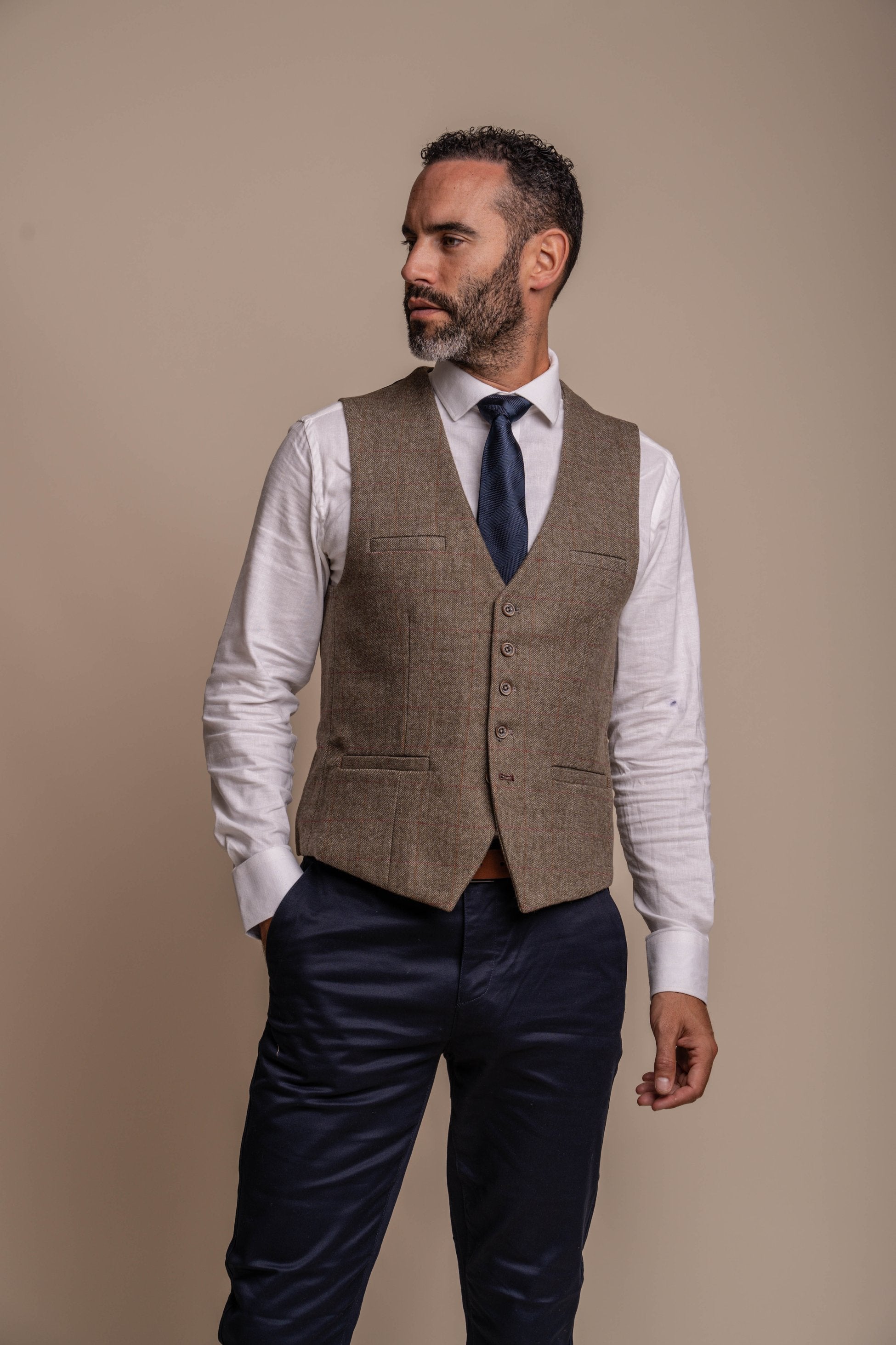 Men's Gaston Blazer with Navy Blue Chino Trousers Combination
