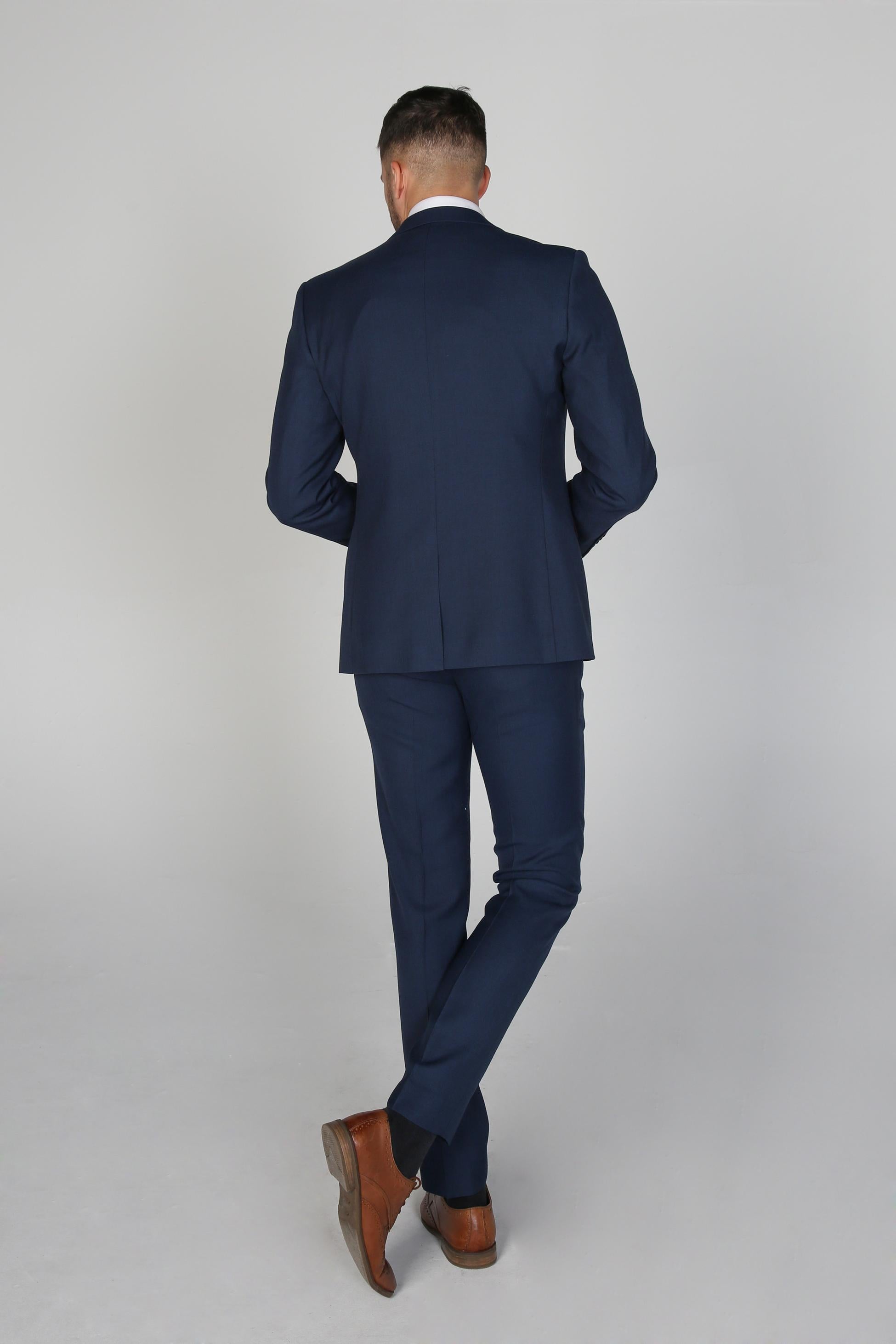 CALVIN Men’s Tailored Fit Navy Blue Suit