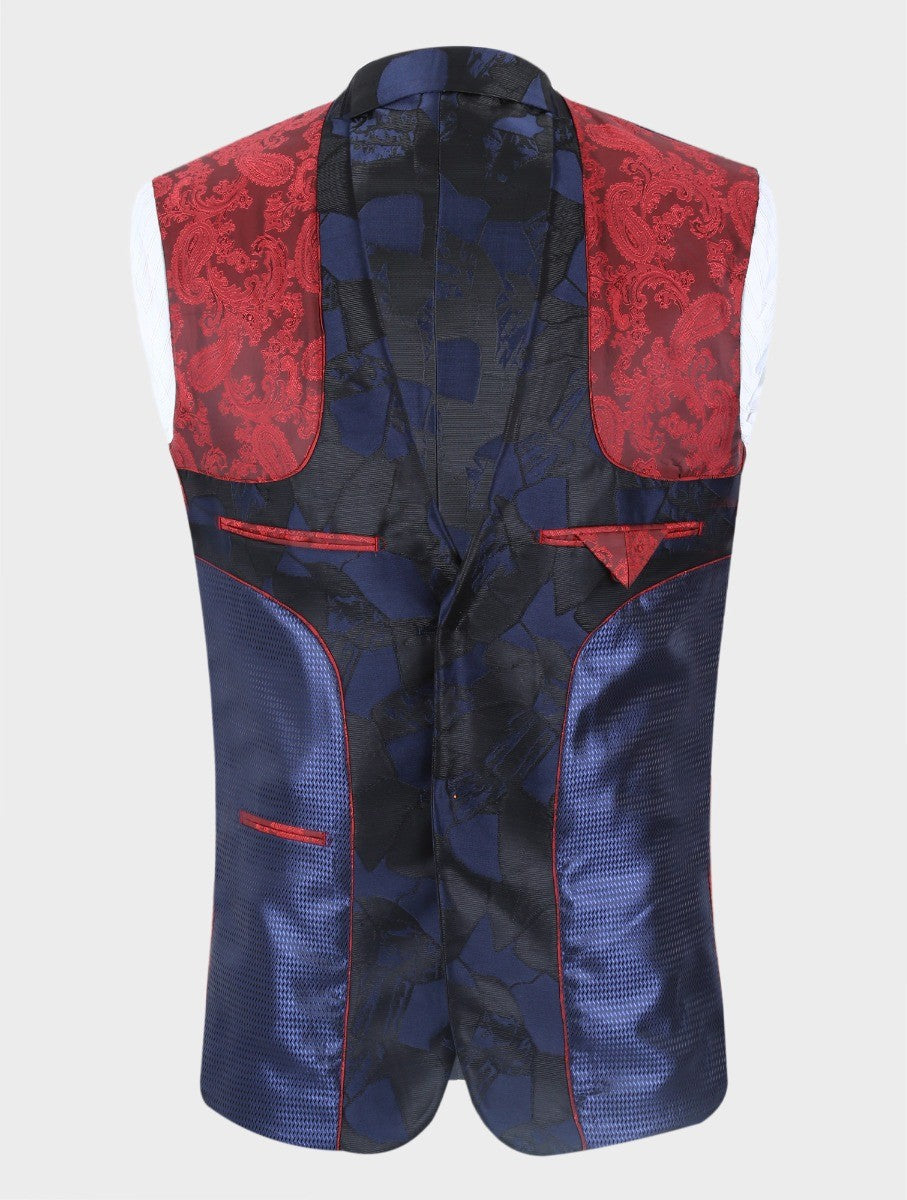 Men’s Navy Embellished Slim Fit Blazer BERLUCONI