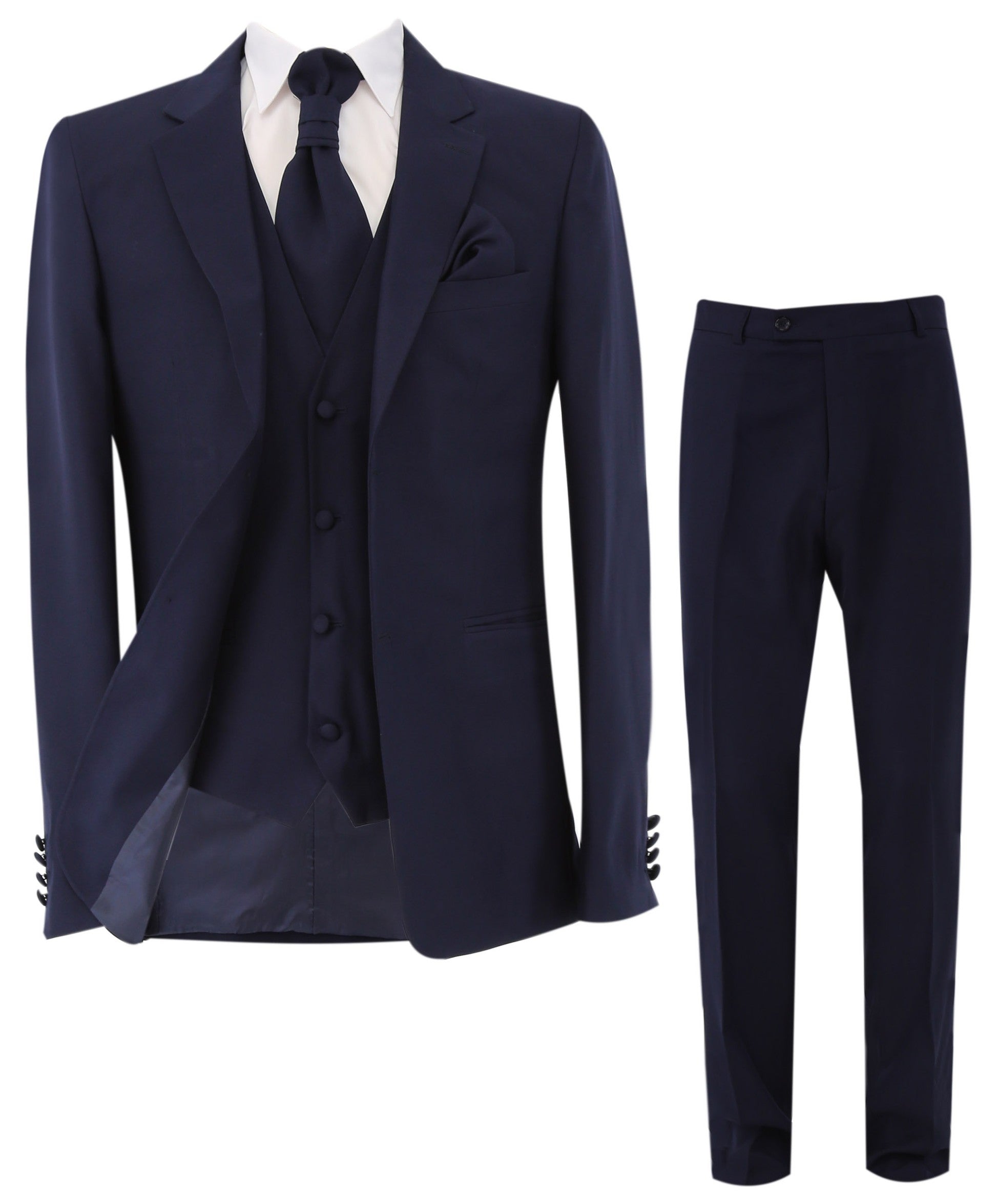 Gorgeous Navy Blue Men's Slim Fit Formal Suit Set