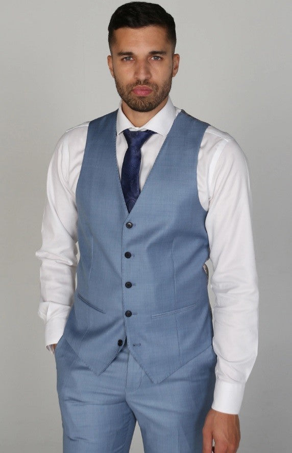 CHARLES Men’s Tailored Fit Blue Suit