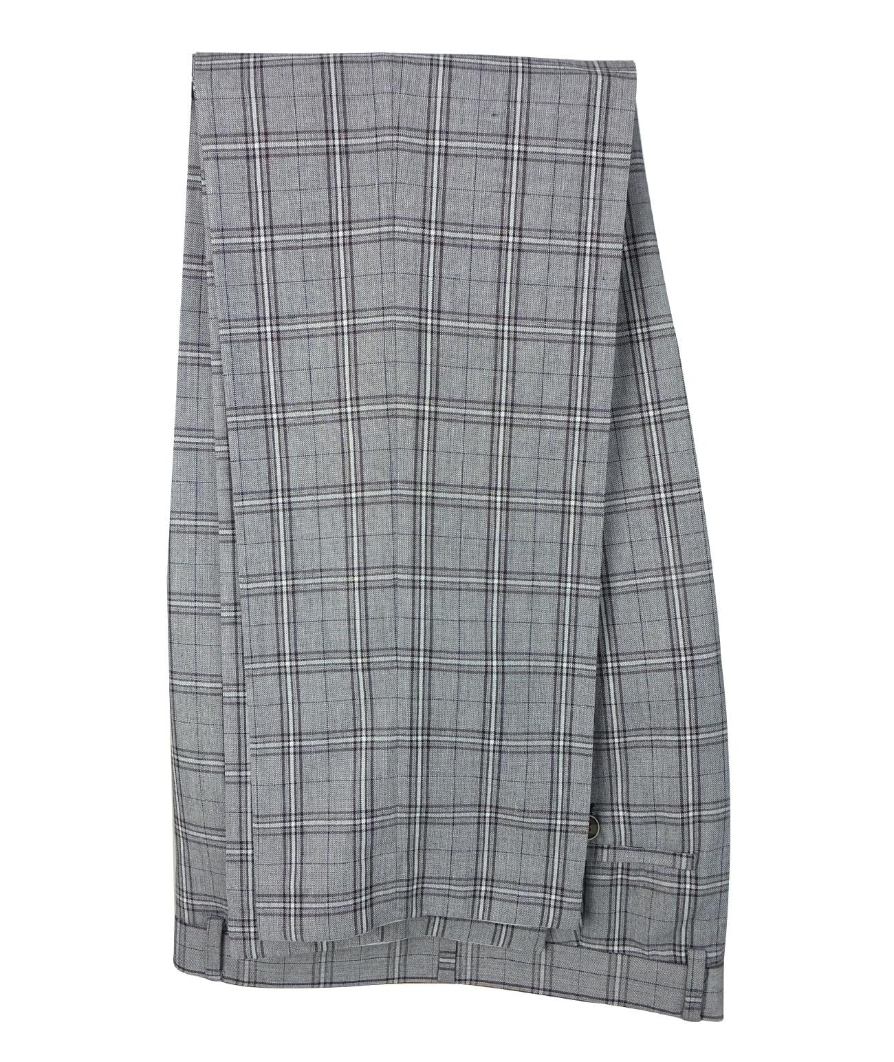 Men's Marcello Charcoal Grey Check 3-Piece Slim Fit Suit