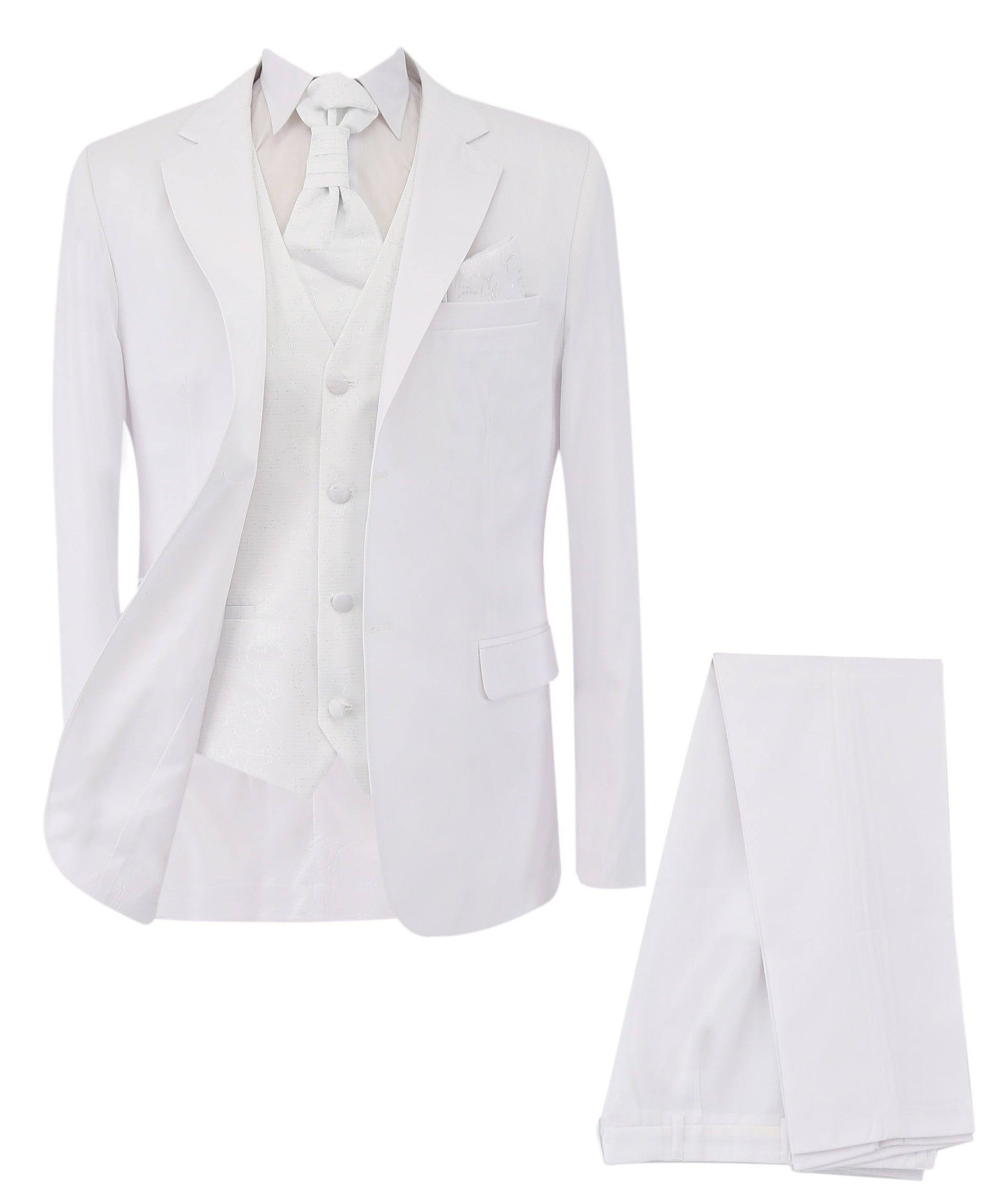 Gorgeous White Men's Slim Fit Formal Suit Set