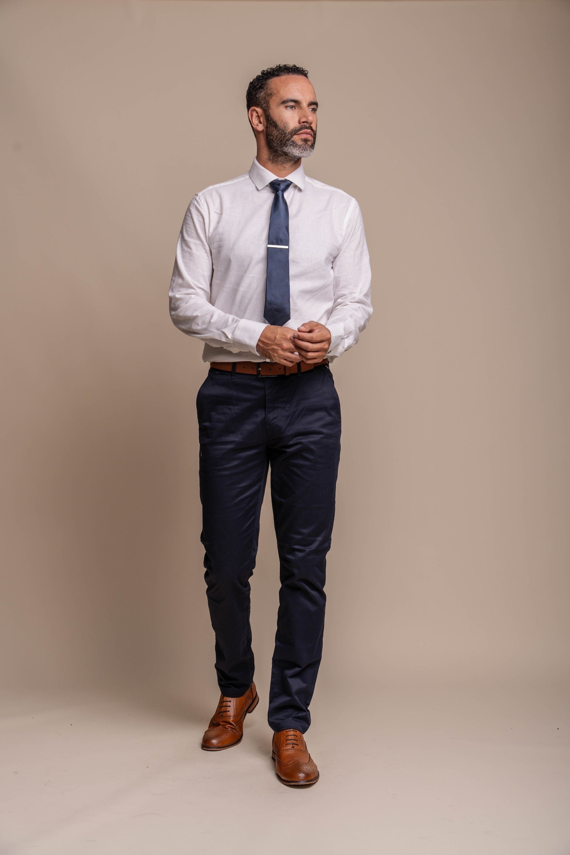 Men's Gaston Blazer with Navy Blue Chino Trousers Combination