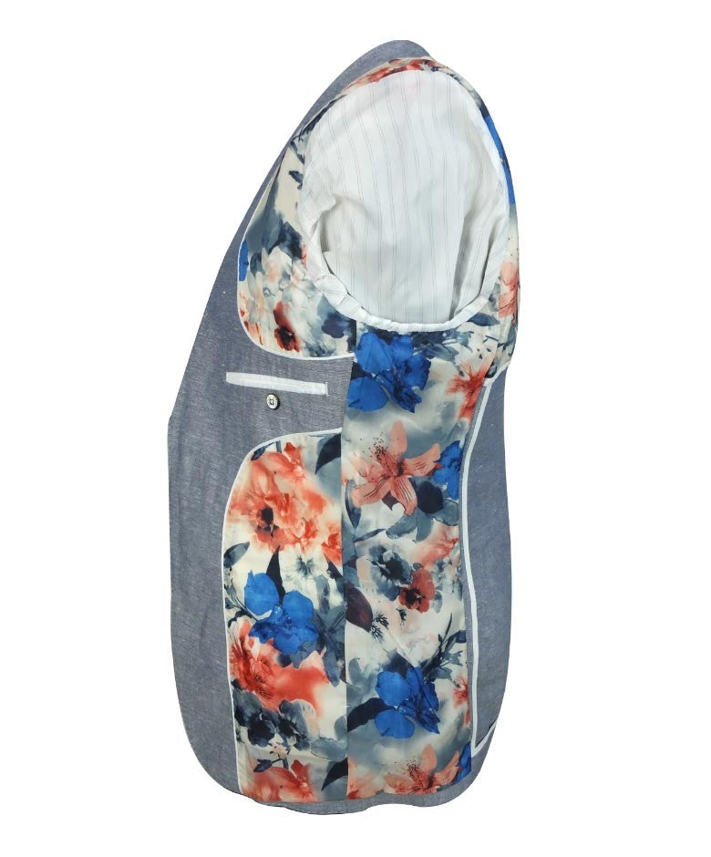 Men's Slim Fit Linen Formal Set ETHAN - Pale Blue