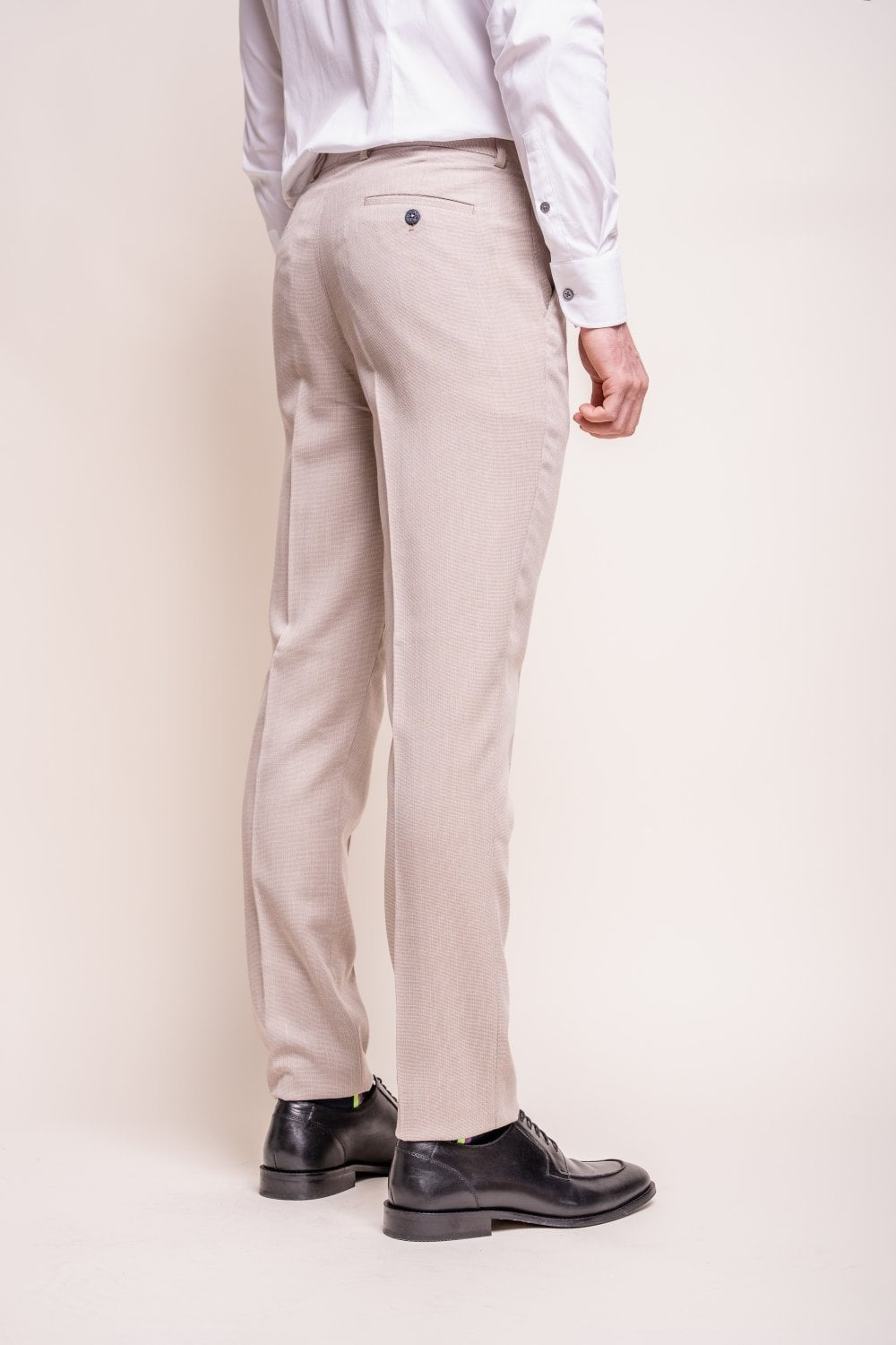 MIAMI Beige Men's Slim Fit Formal Suit