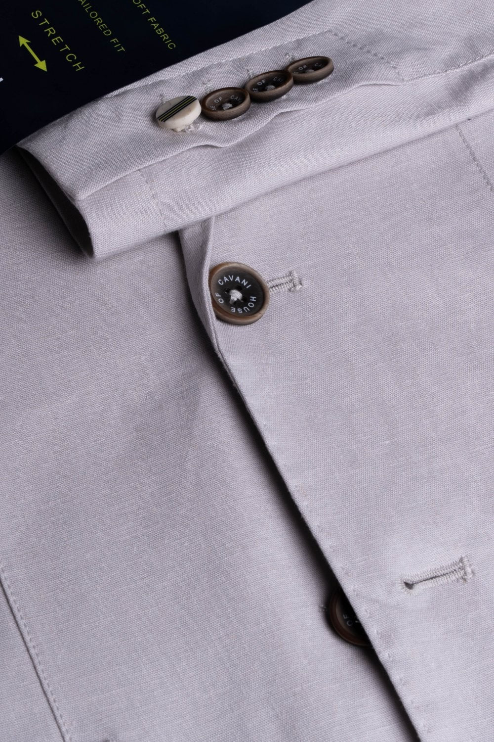 Men's Slim Fit Linen Blazer Collection ALVARI - Stone