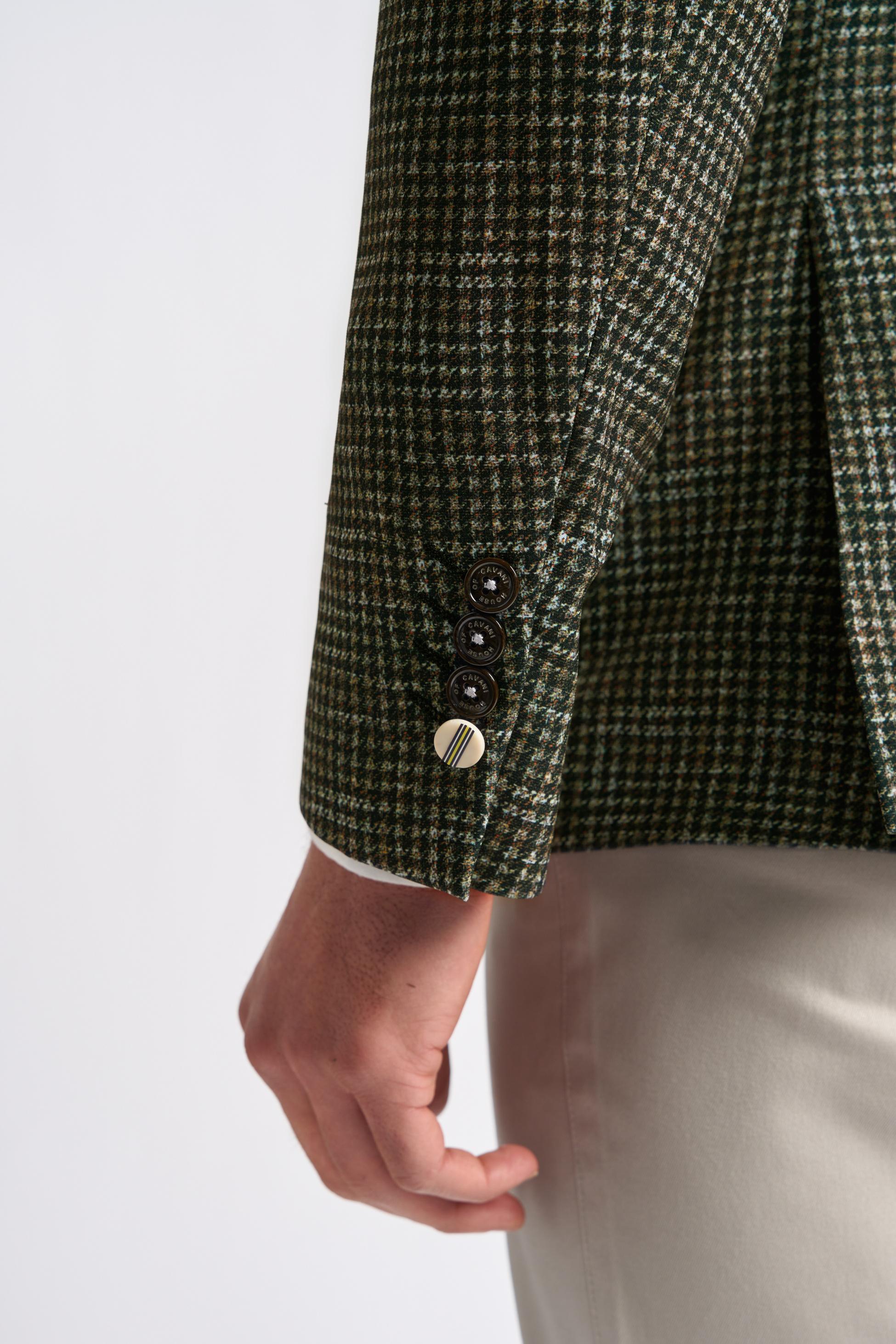 Men’s Forest Green Tweed Houndstooth Blazer RIVA