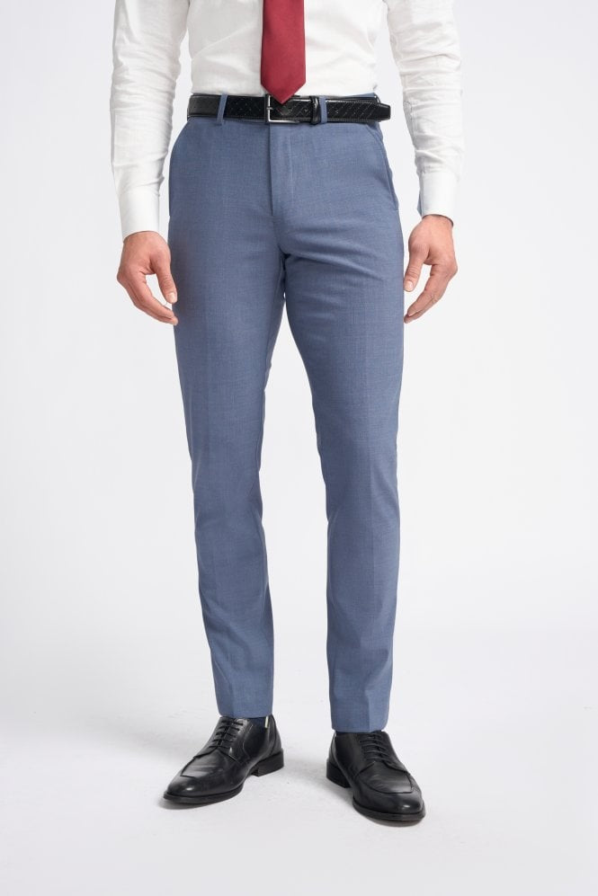 VICTORIOUS Dove Men's Wool Mix Double Breasted Slim Fit Suit