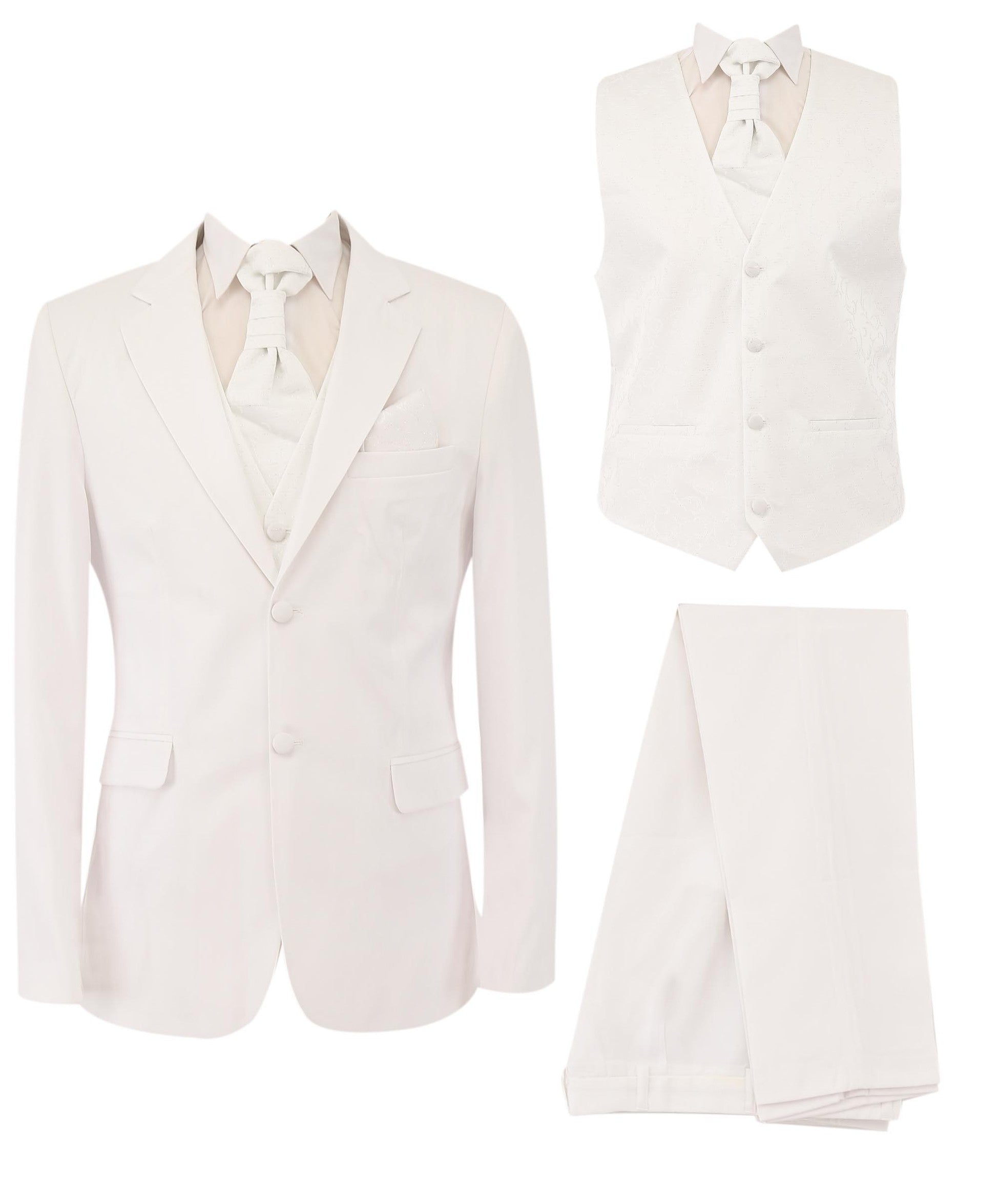 Gorgeous Cream Men's Slim Fit Formal Suit Set