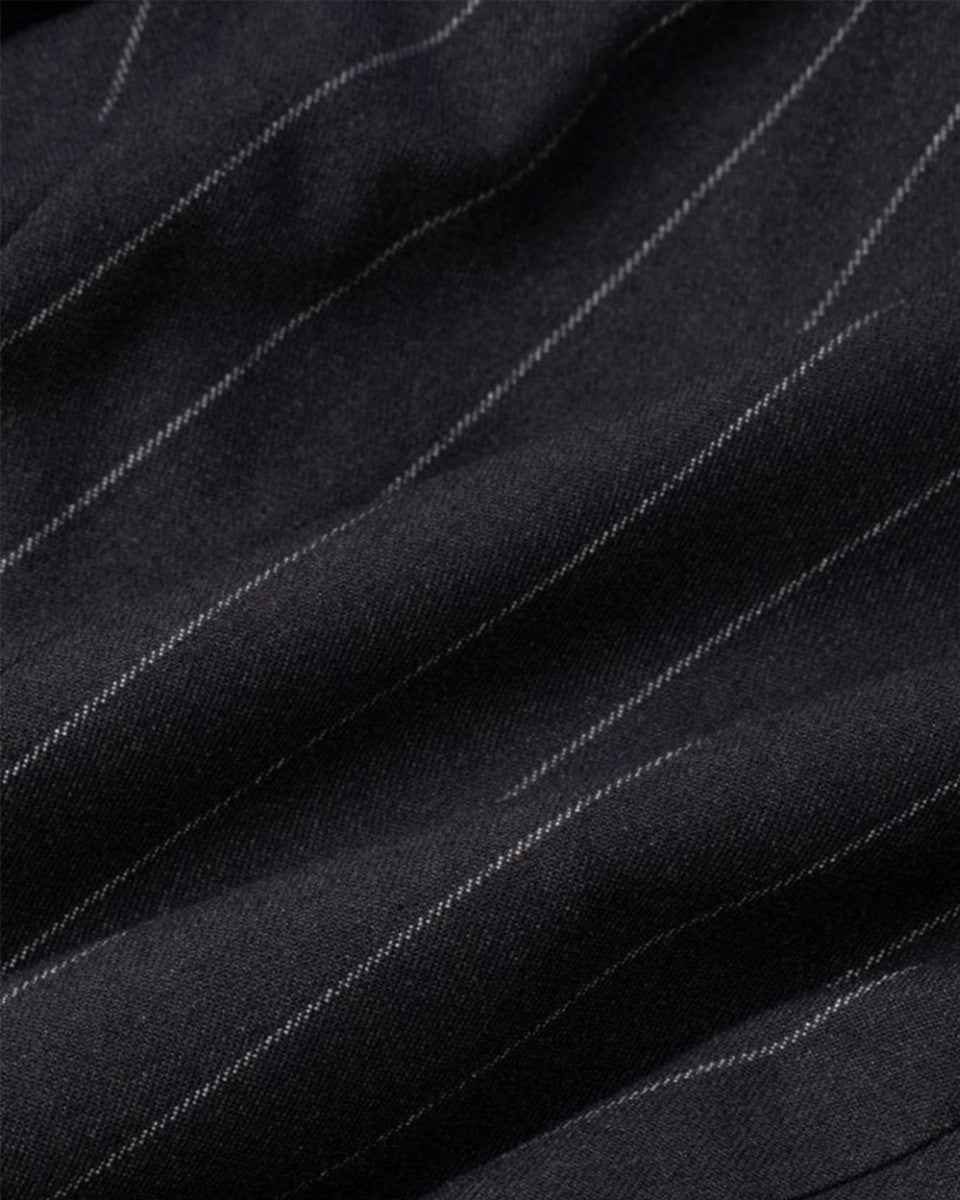 Invincible Navy Blue Men's Pinstripe Slim Fit Suit