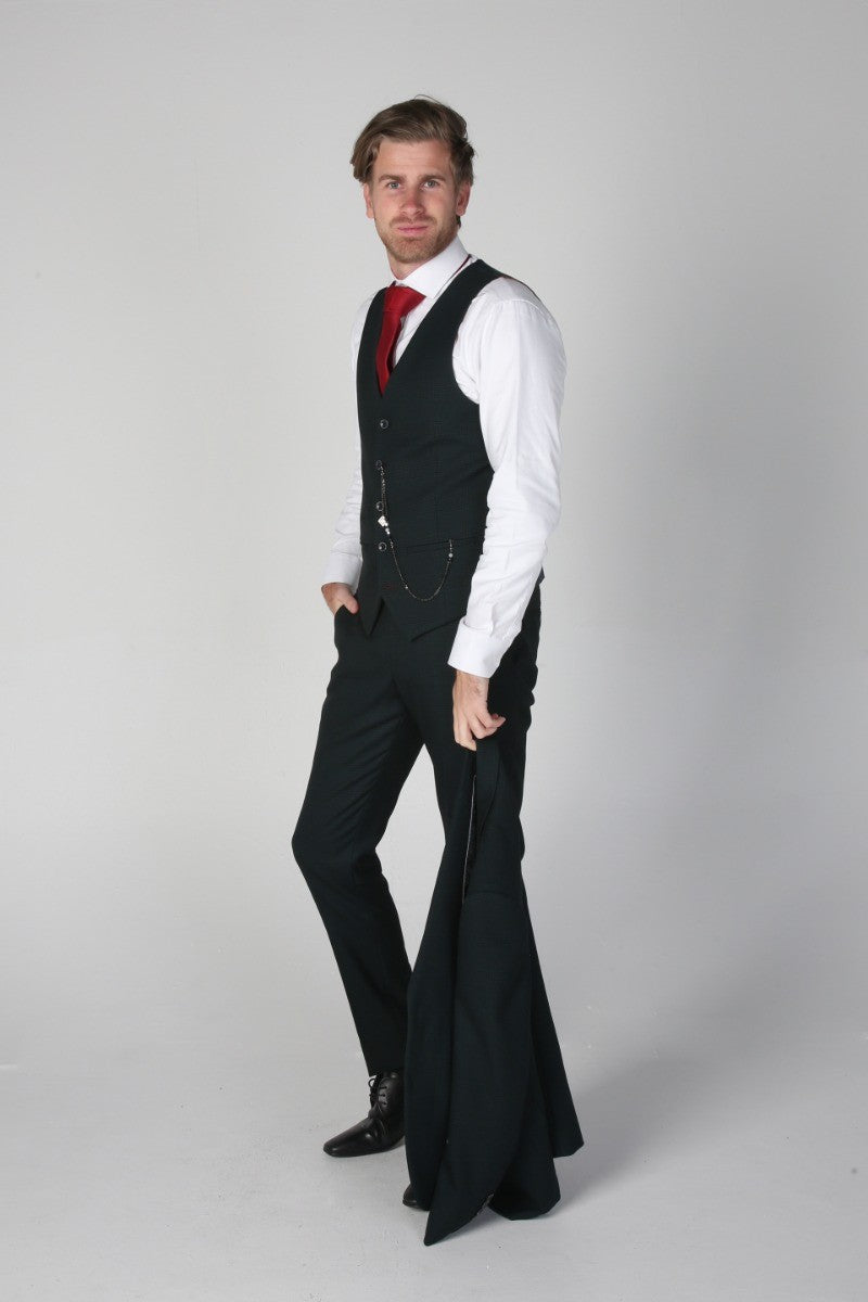 JASPER Green Men's Houndstooth Tweed Check Suit