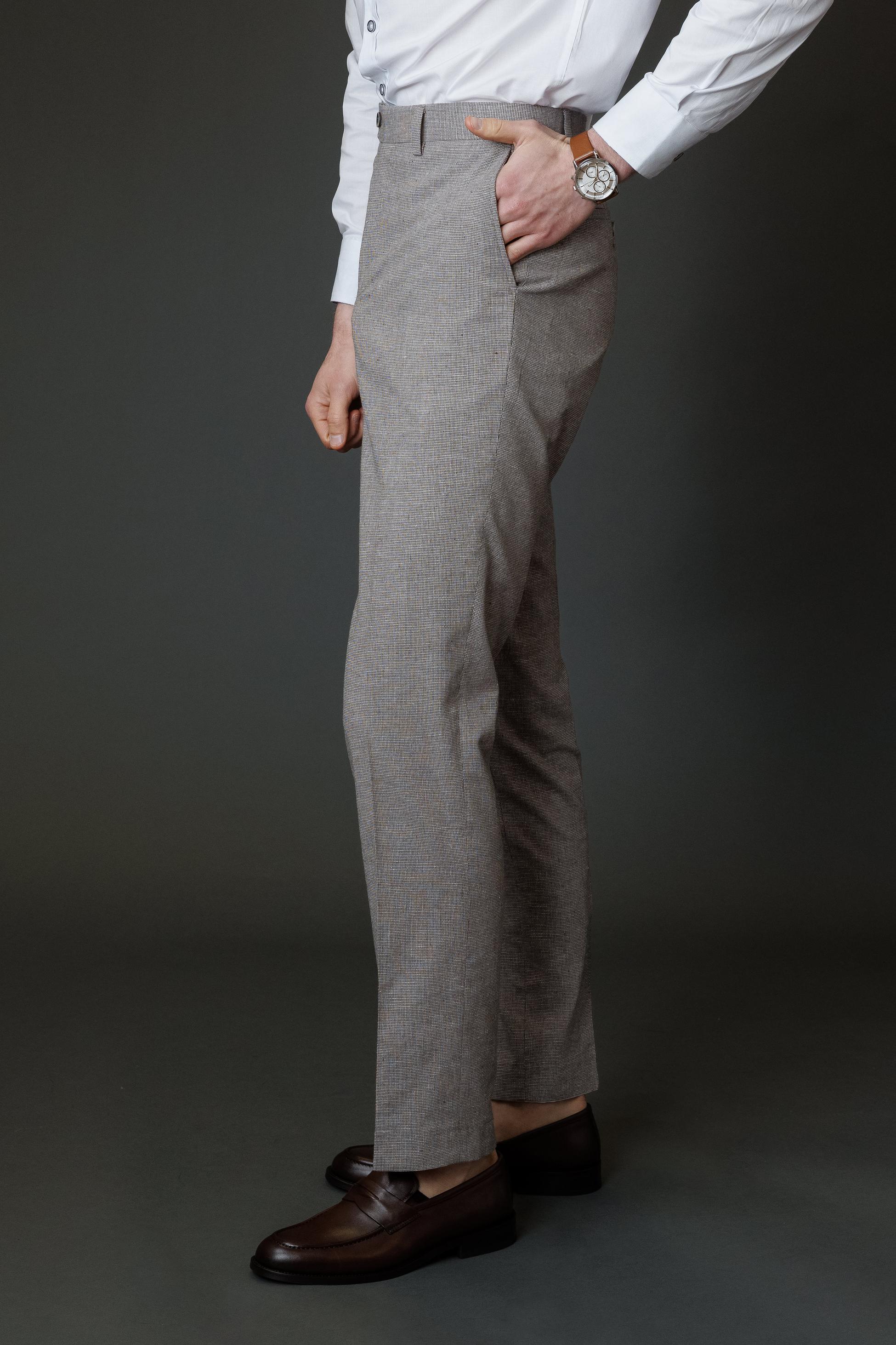 JUDE Light Grey Men's Self Patterned Slim Fit Suit